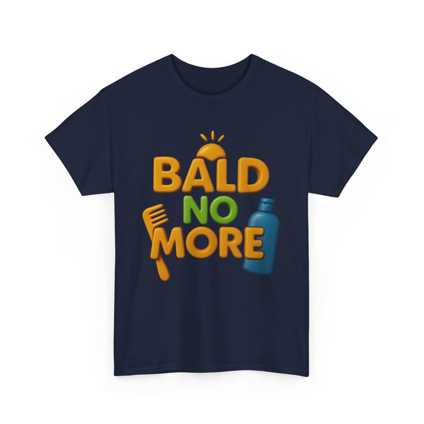 Bald No More Unisex Heavy Cotton Tee - Fun Graphic Shirt for Hair Enthusiasts