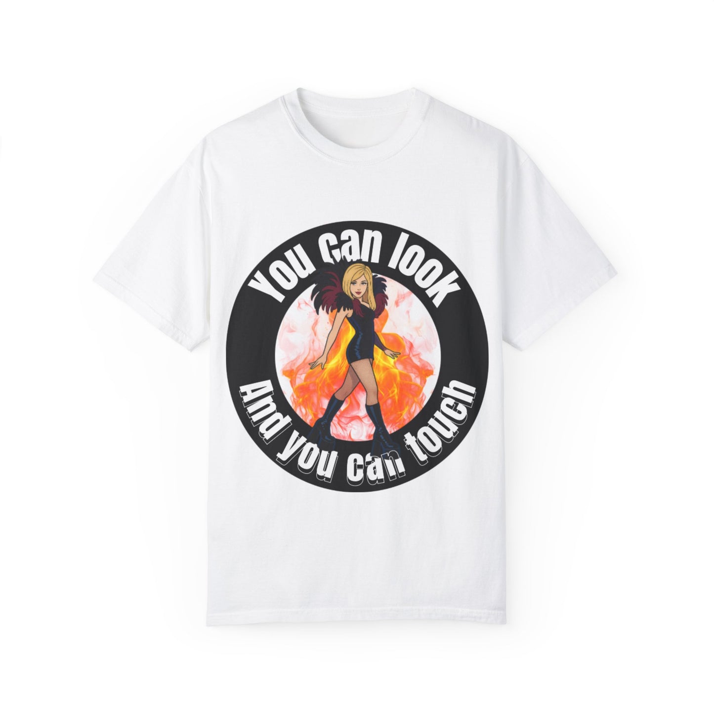 Galaxy 360 Women's T-Shirt - 'You Can Look And You Can Touch' Design