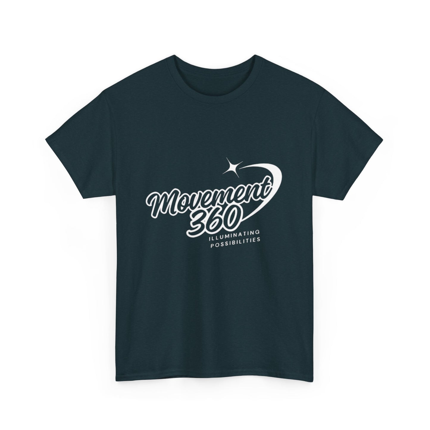 Unisex Heavy Cotton Tee - Movemen 360 Graphic T-Shirt for Trendy Comfort
