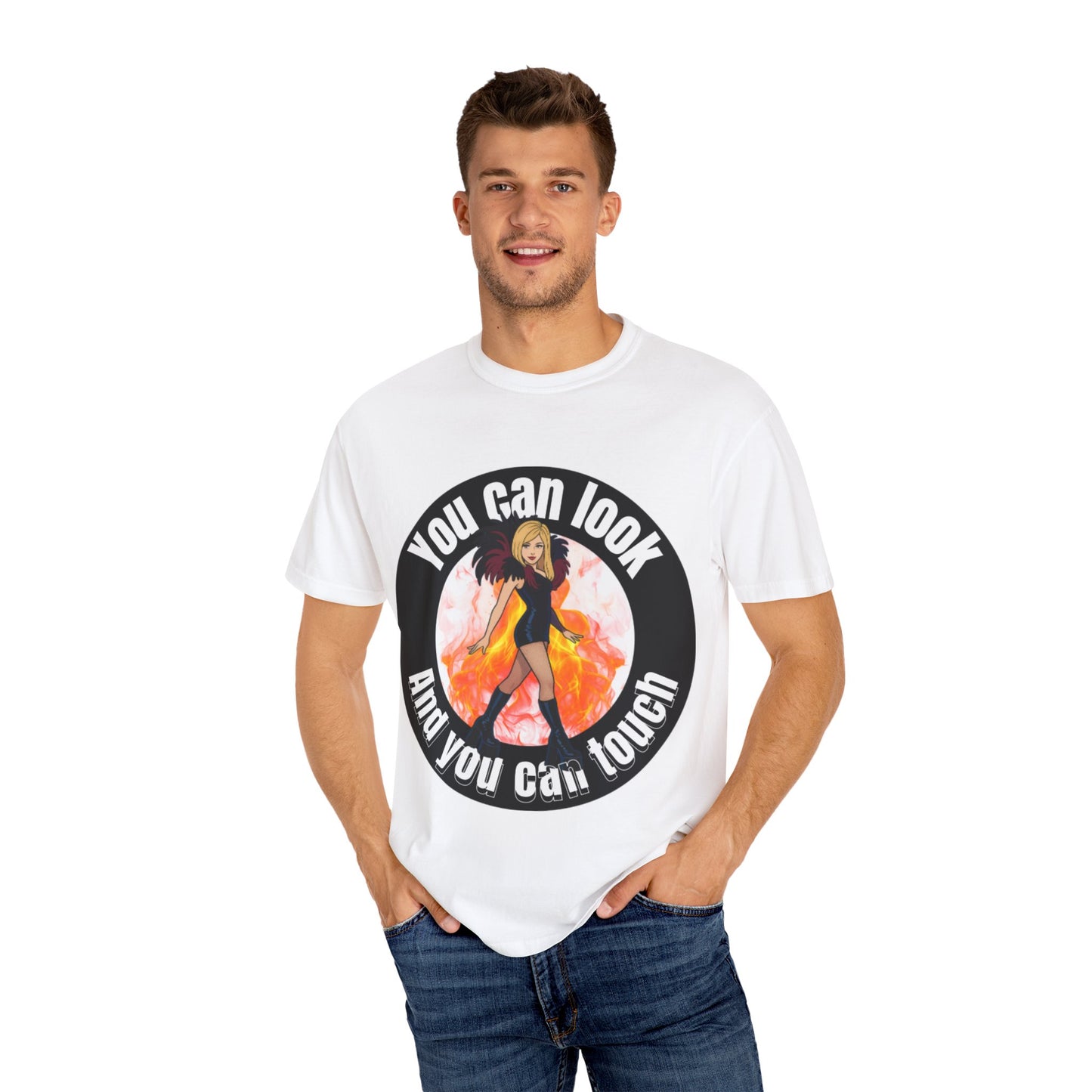 Galaxy 360 Women's T-Shirt - 'You Can Look And You Can Touch' Design