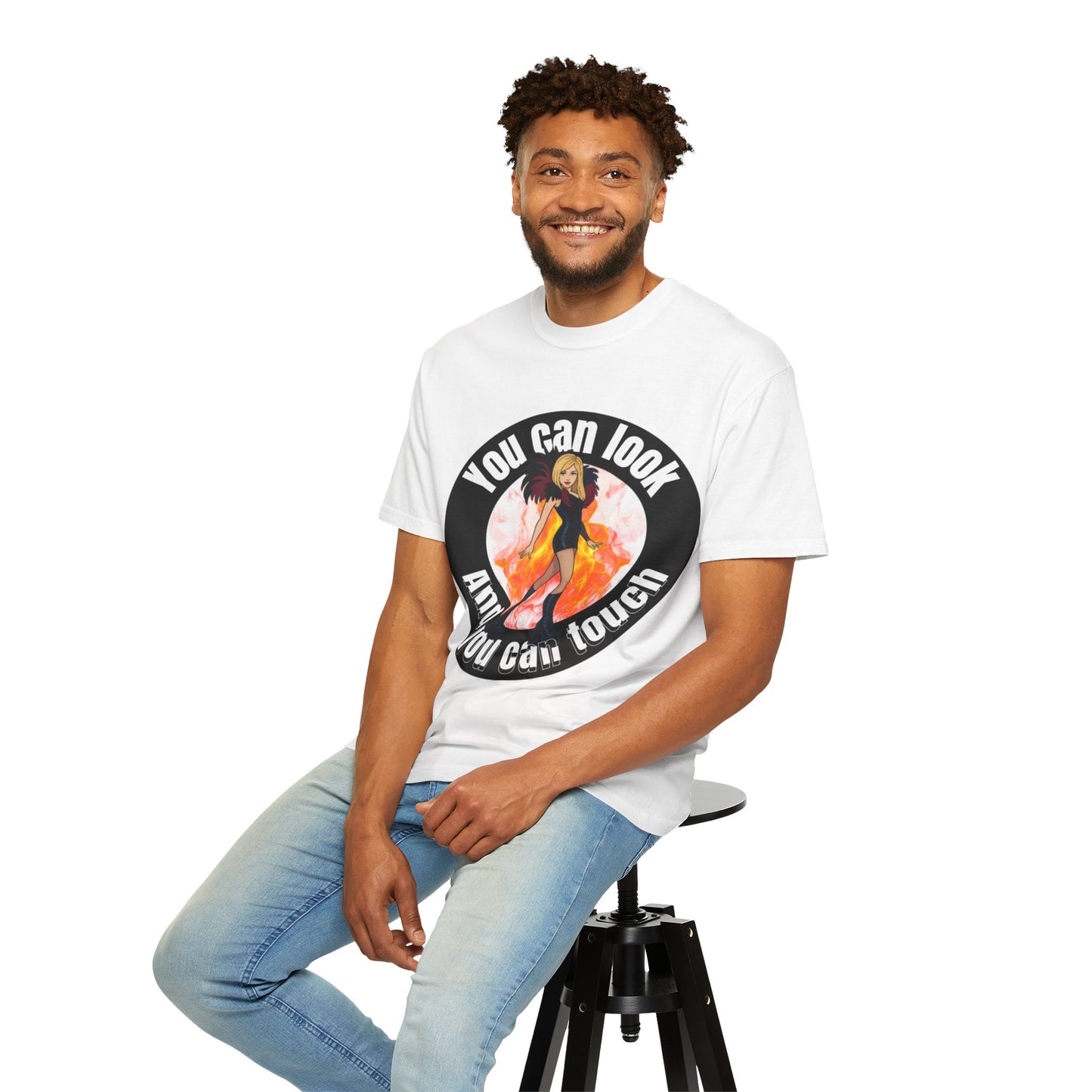 Galaxy 360 Women's T-Shirt - 'You Can Look And You Can Touch' Design