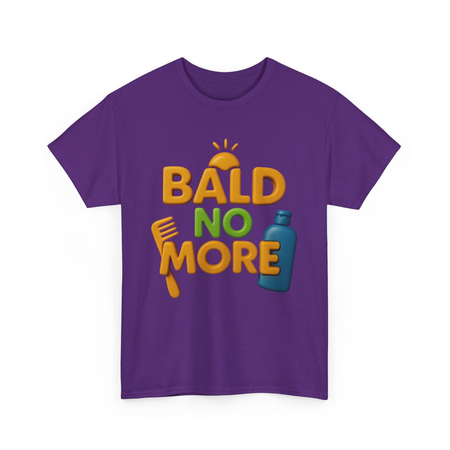 Bald No More Unisex Heavy Cotton Tee - Fun Graphic Shirt for Hair Enthusiasts