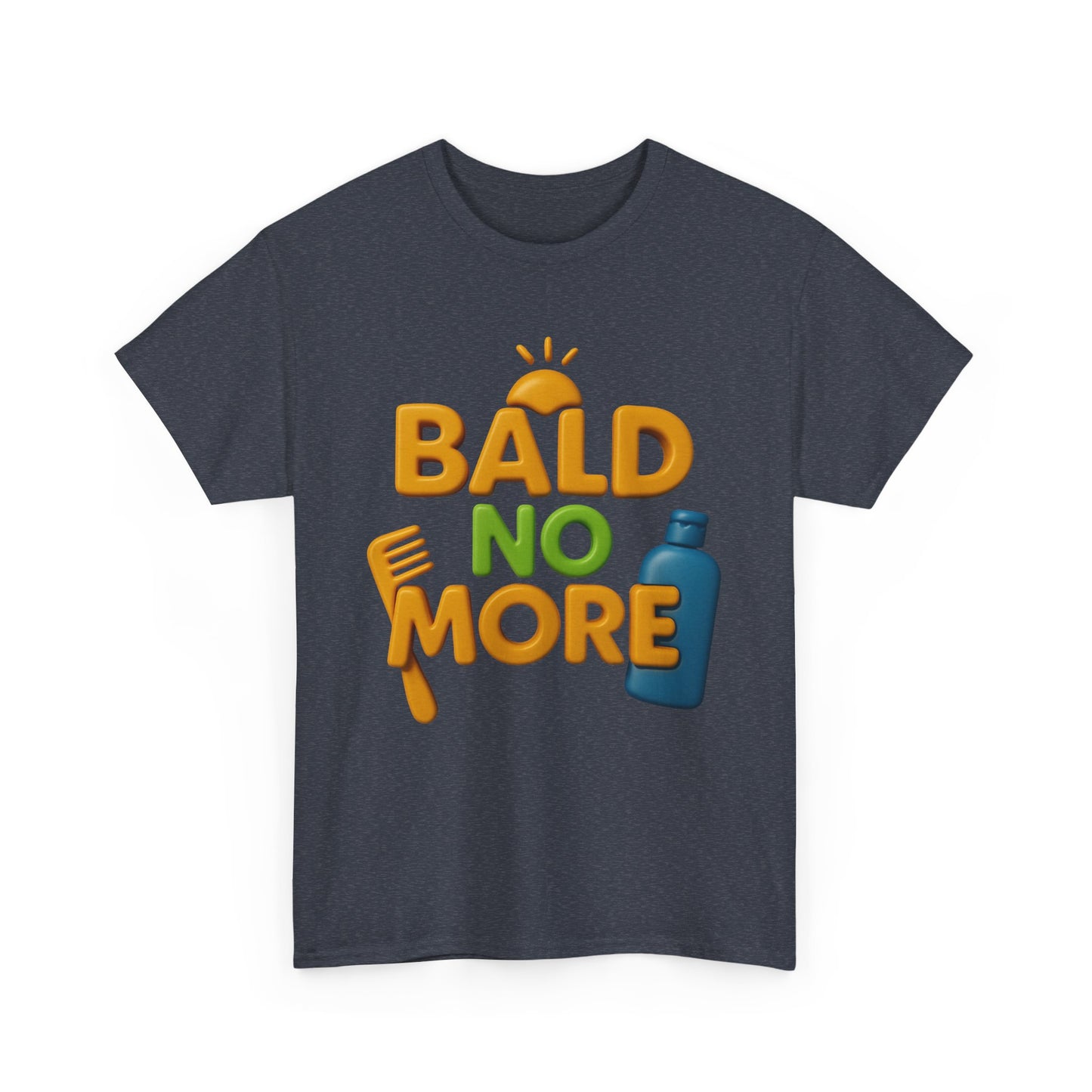 Bald No More Unisex Heavy Cotton Tee - Fun Graphic Shirt for Hair Enthusiasts