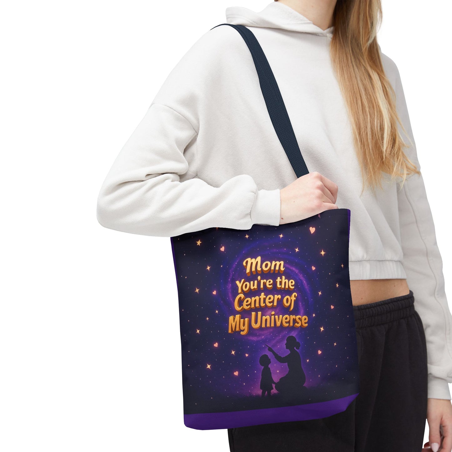 Cosmic Love Tote Bag - "Mom You're the Center of My Universe" - Perfect Gift for Mother's Day