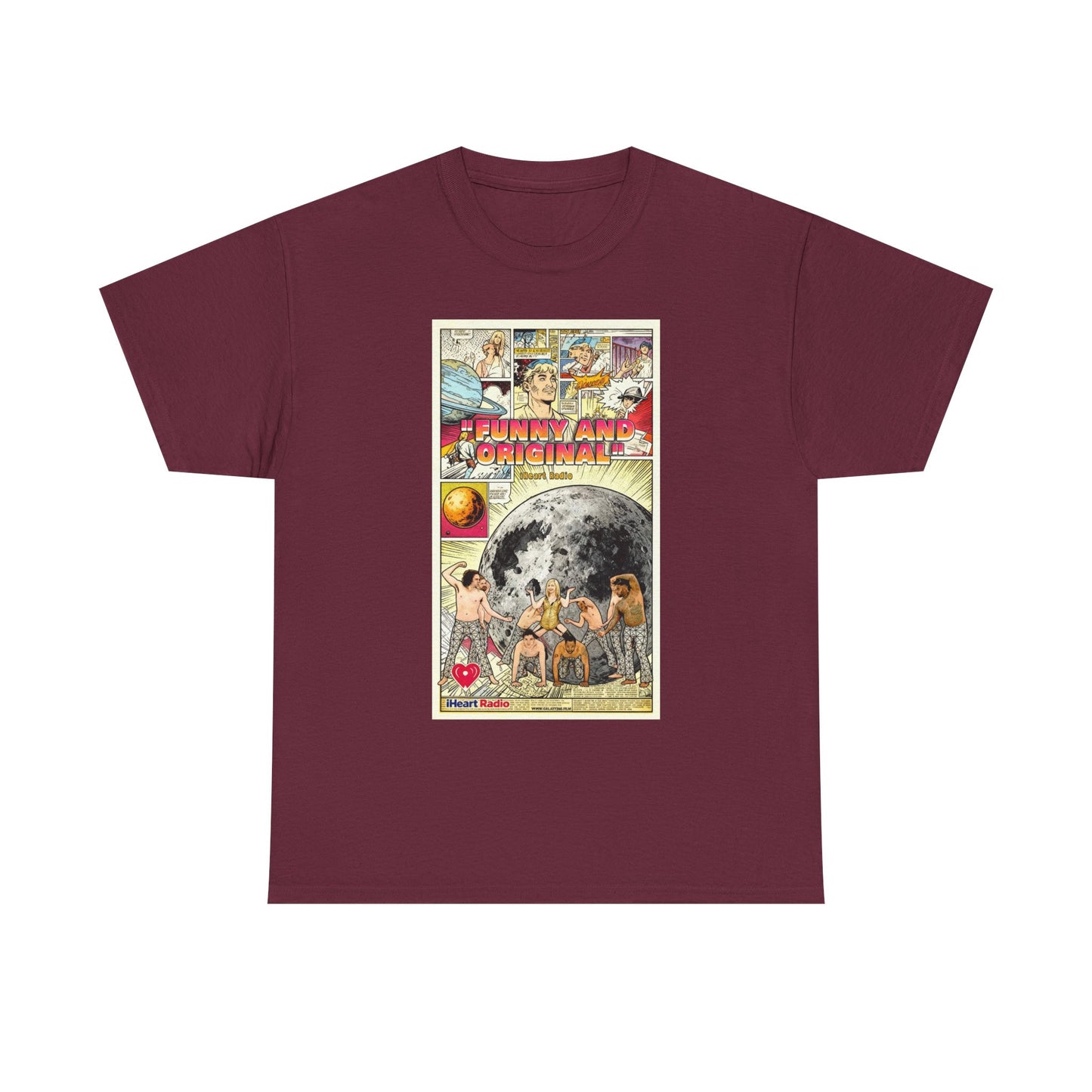 Galaxy 360 Vintage Space Poster Tee — Retro Moon Exploration Graphic T-Shirt