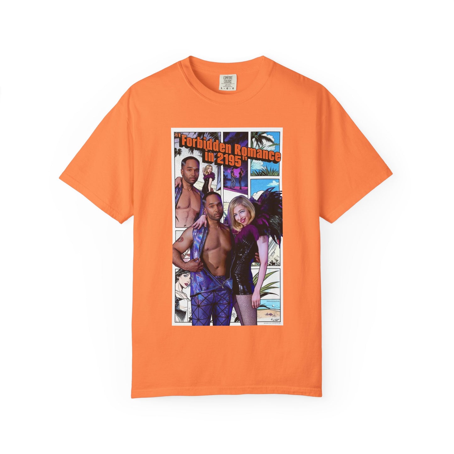 Retro Beach Romance T-Shirt — "Forbidden Romance 02.2195" Graphic Tee