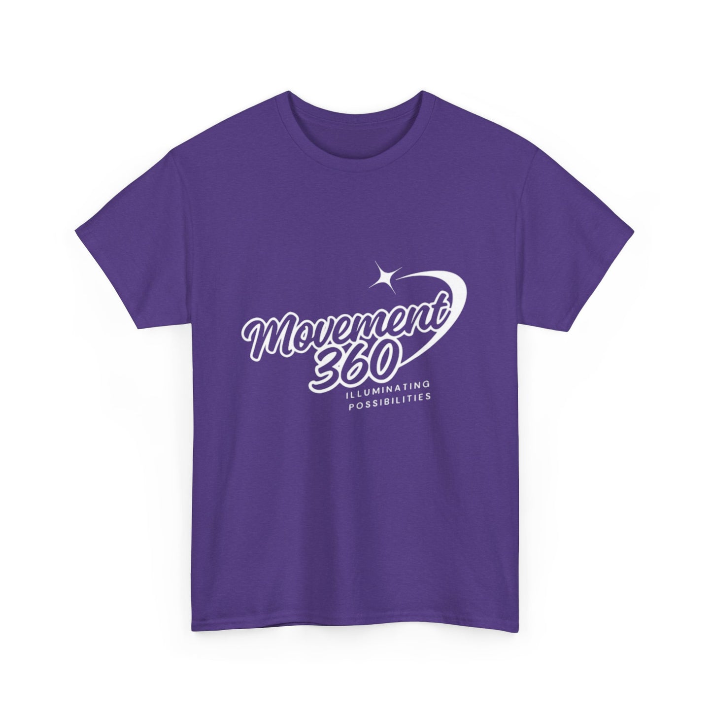 Unisex Heavy Cotton Tee - Movemen 360 Graphic T-Shirt for Trendy Comfort