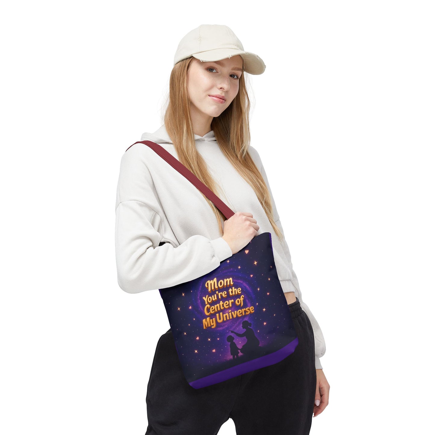 Cosmic Love Tote Bag - "Mom You're the Center of My Universe" - Perfect Gift for Mother's Day