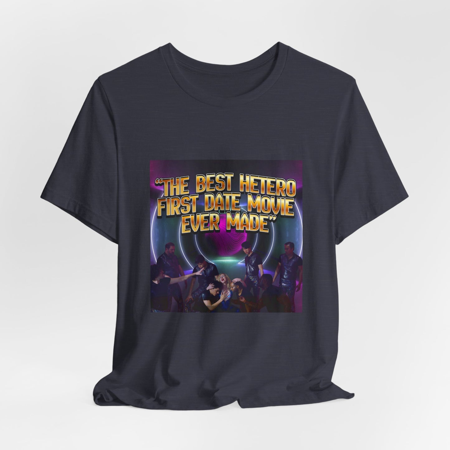 Movie Night Retro Tee — "The Best Hetero First Date Movie Ever Made"