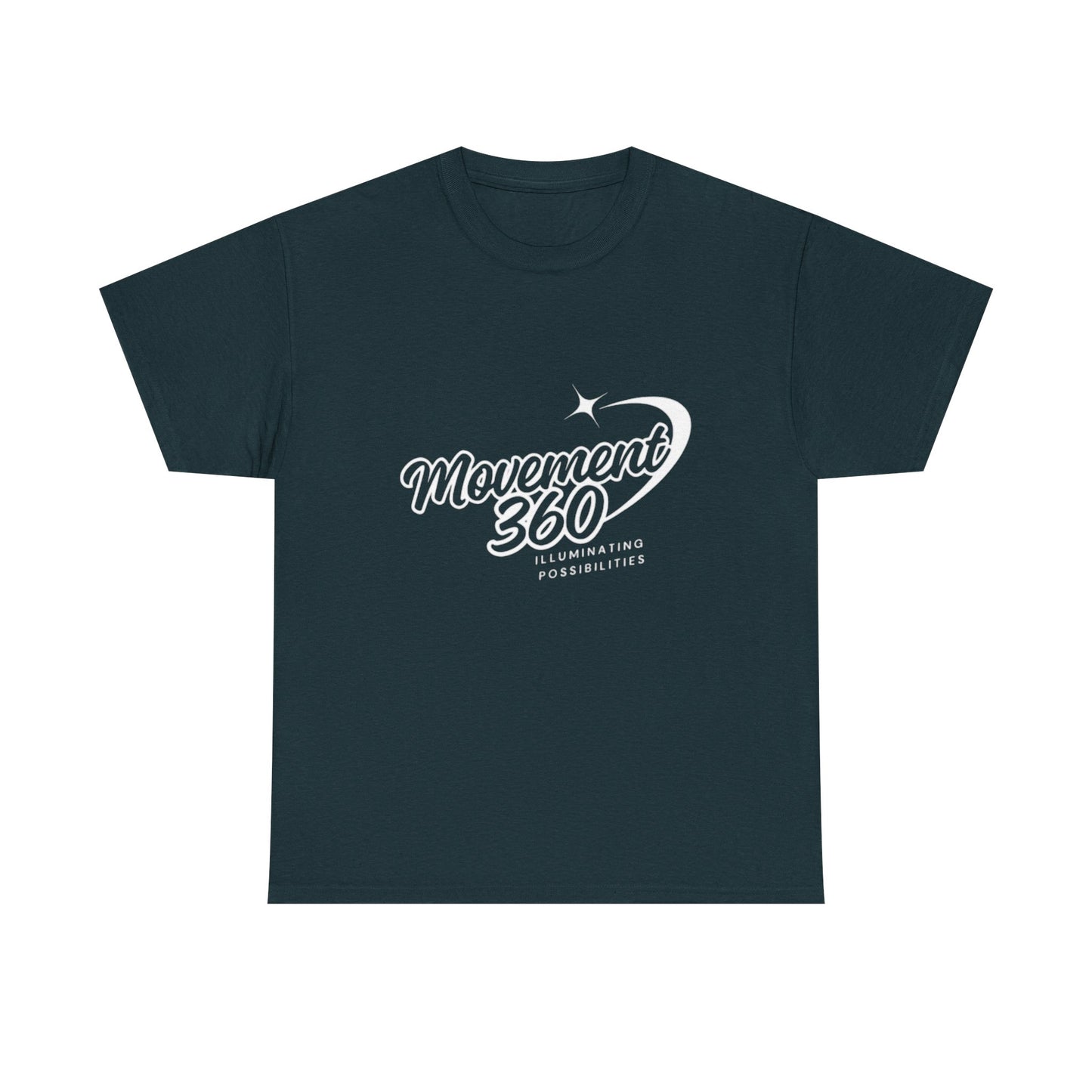 Unisex Heavy Cotton Tee - Movemen 360 Graphic T-Shirt for Trendy Comfort