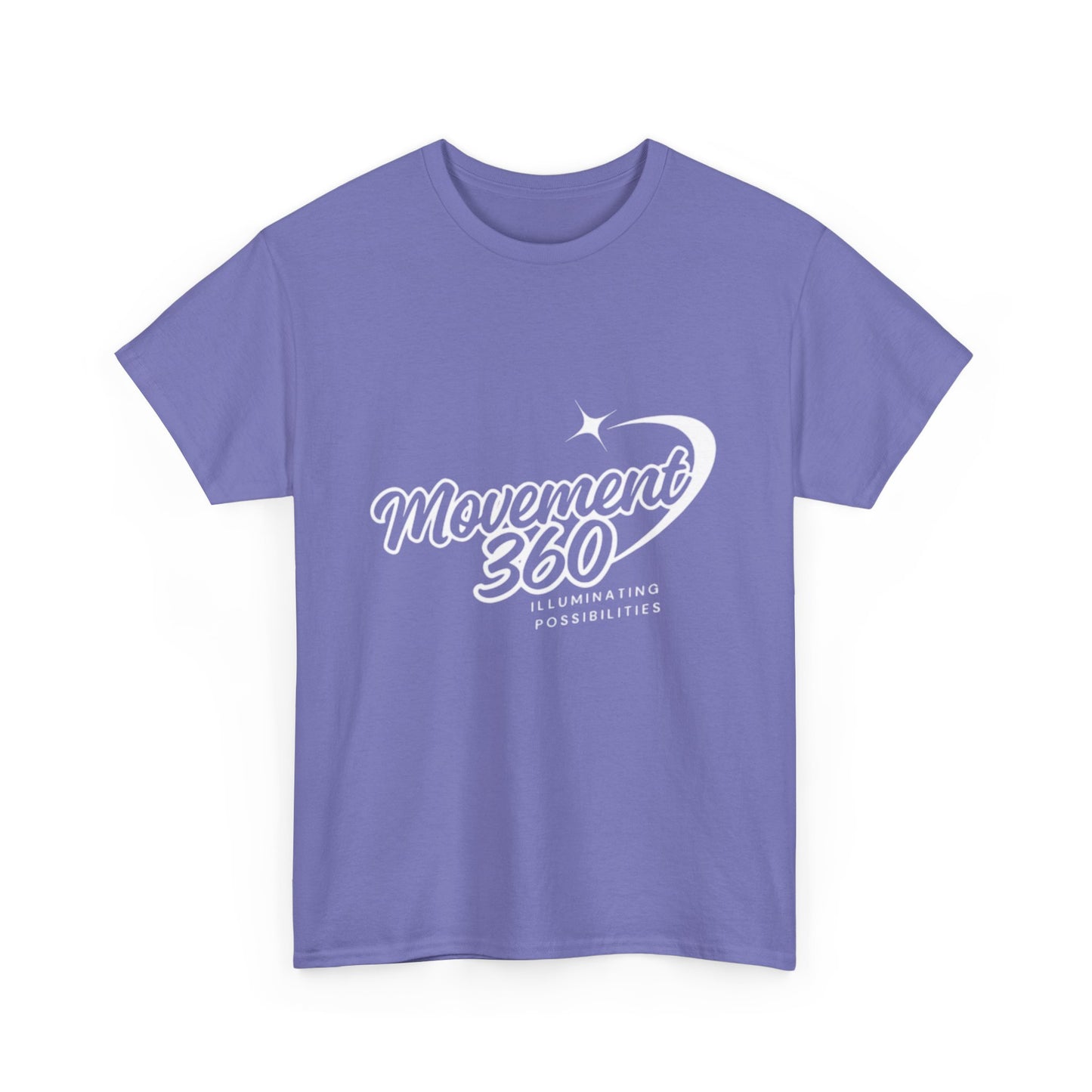 Unisex Heavy Cotton Tee - Movemen 360 Graphic T-Shirt for Trendy Comfort