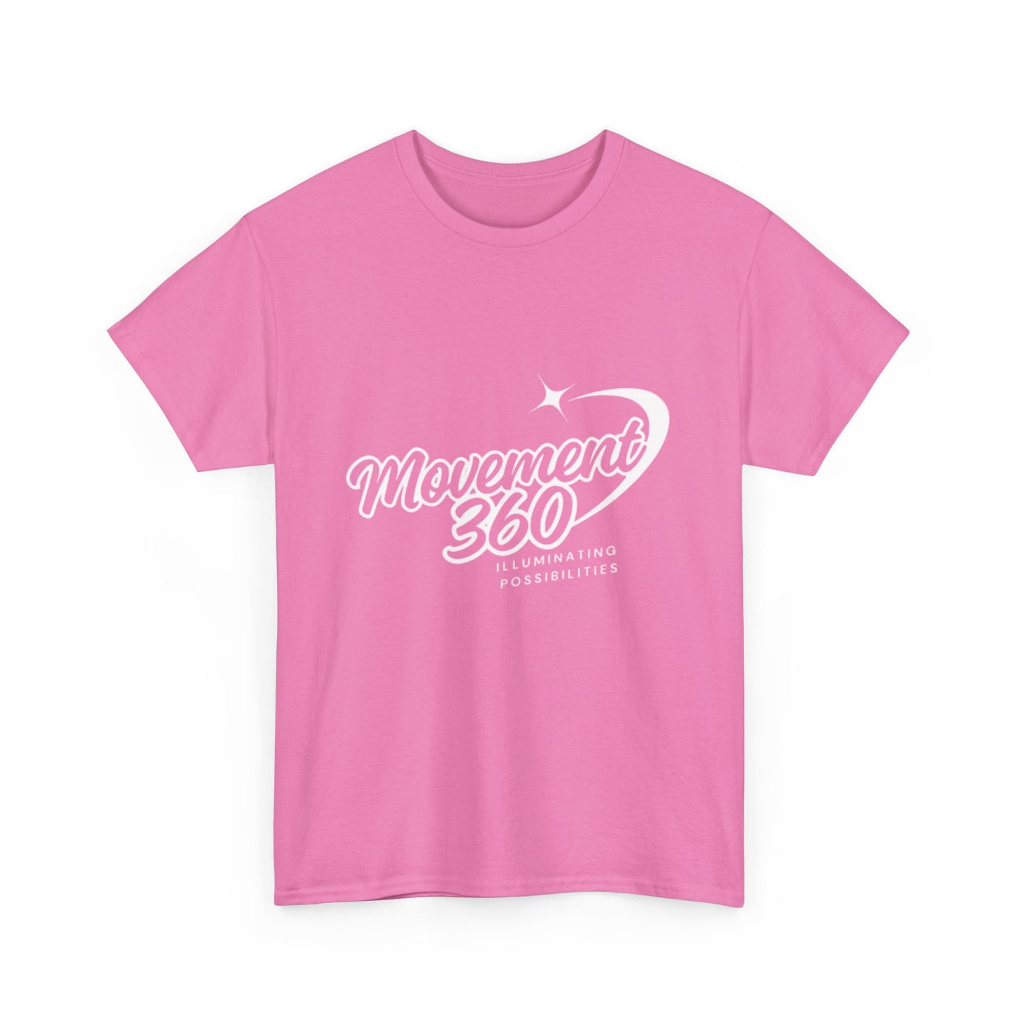 Unisex Heavy Cotton Tee - Movemen 360 Graphic T-Shirt for Trendy Comfort