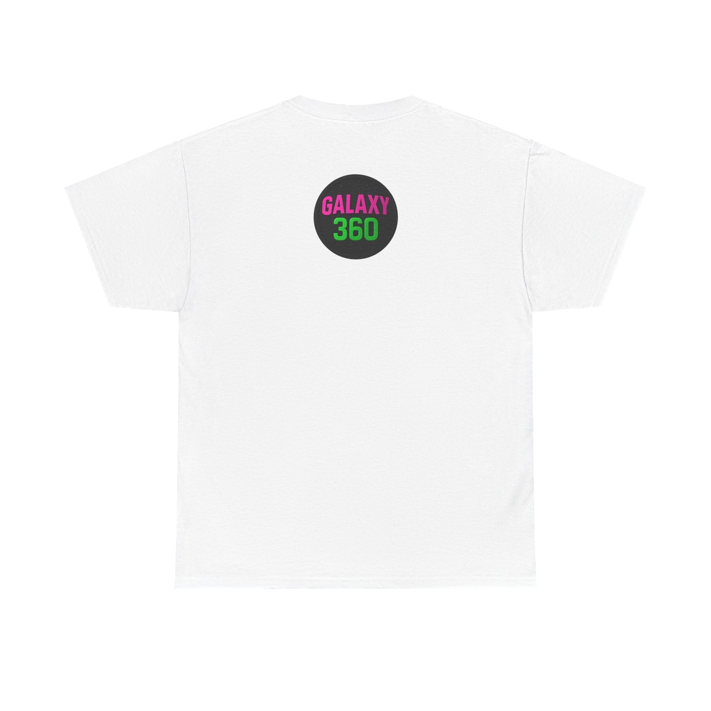 Galaxy 360 Vintage Space Poster Tee — Retro Moon Exploration Graphic T-Shirt