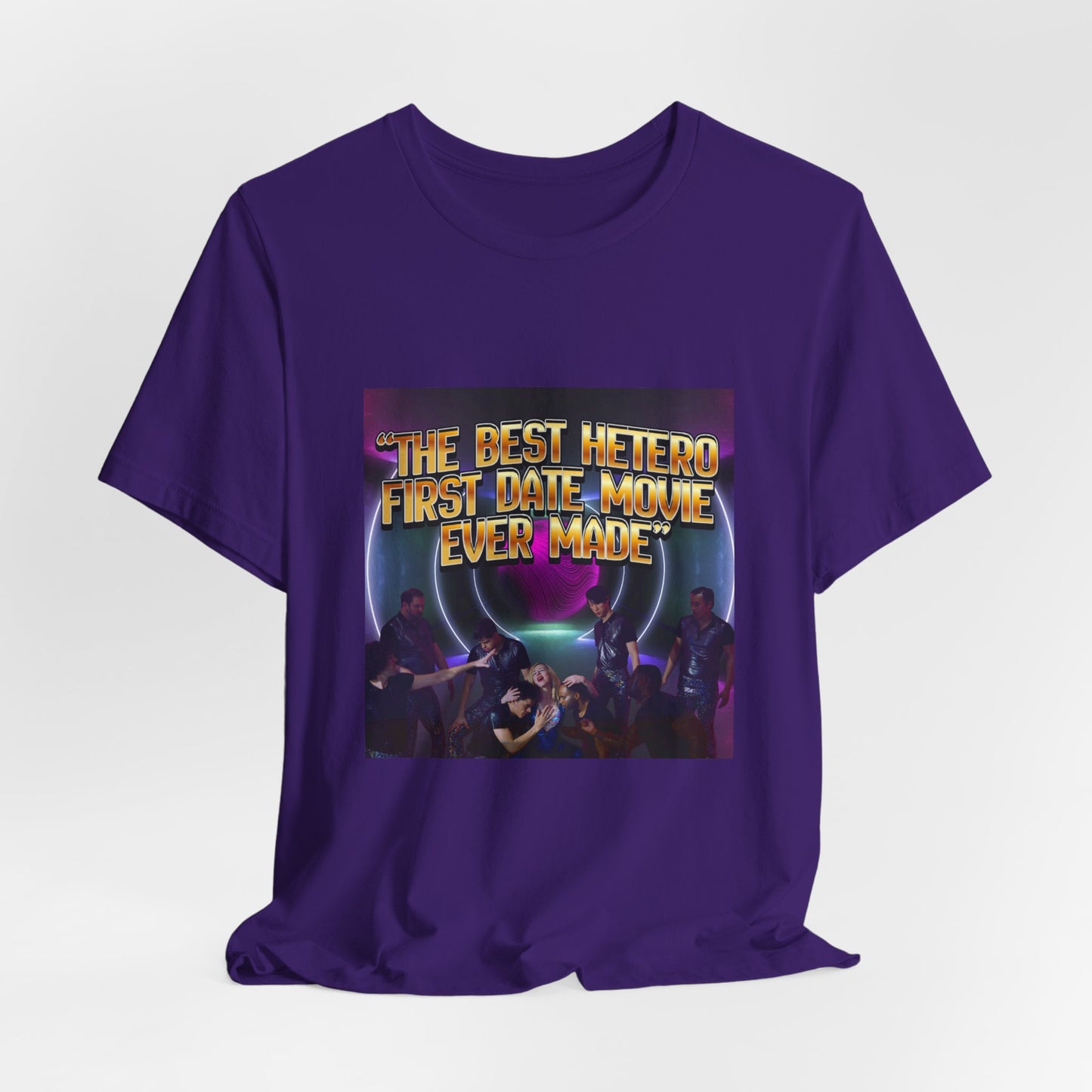 Movie Night Retro Tee — "The Best Hetero First Date Movie Ever Made"
