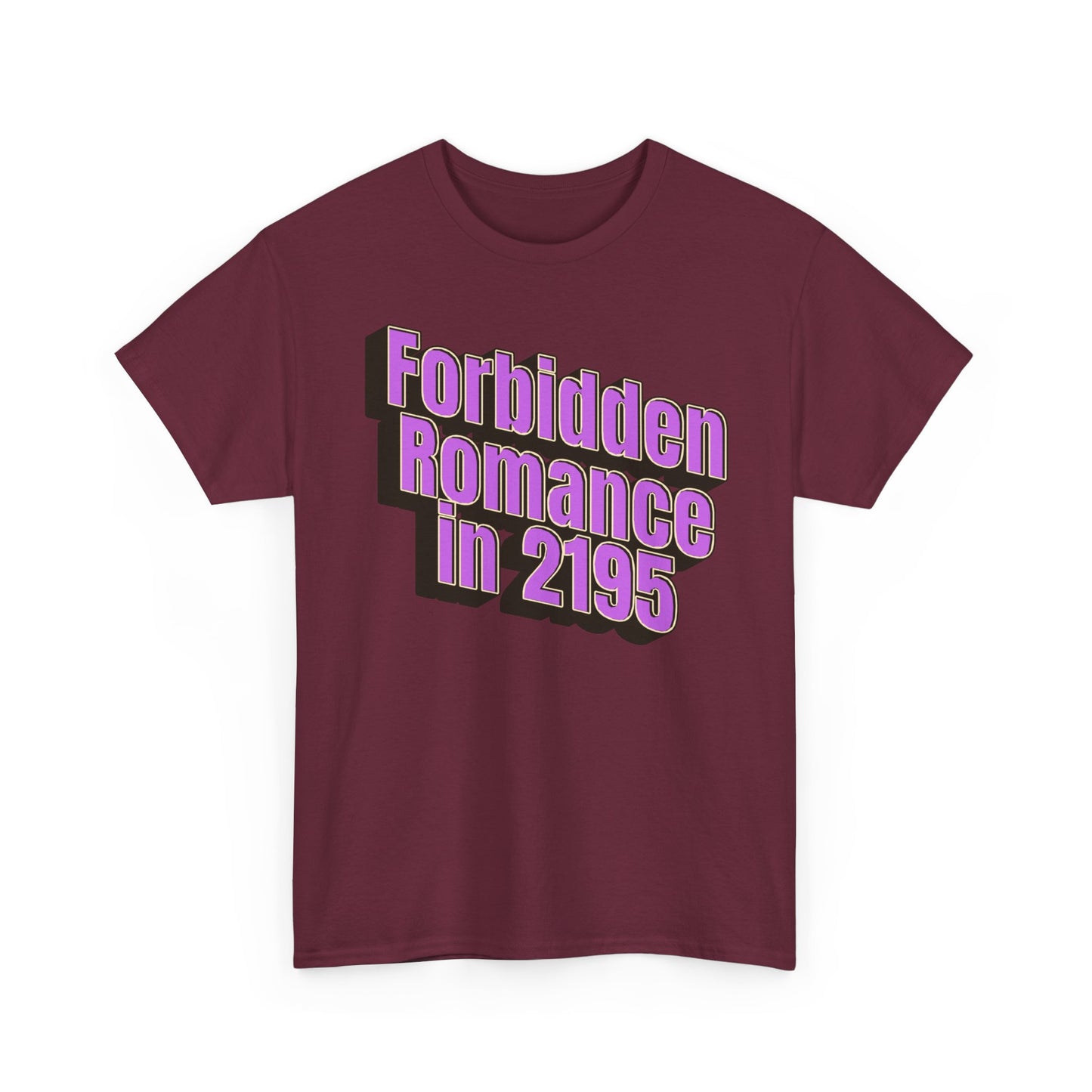Forbidden Romance in 2195 Tee — Retro Futuristic Graphic T-Shirt