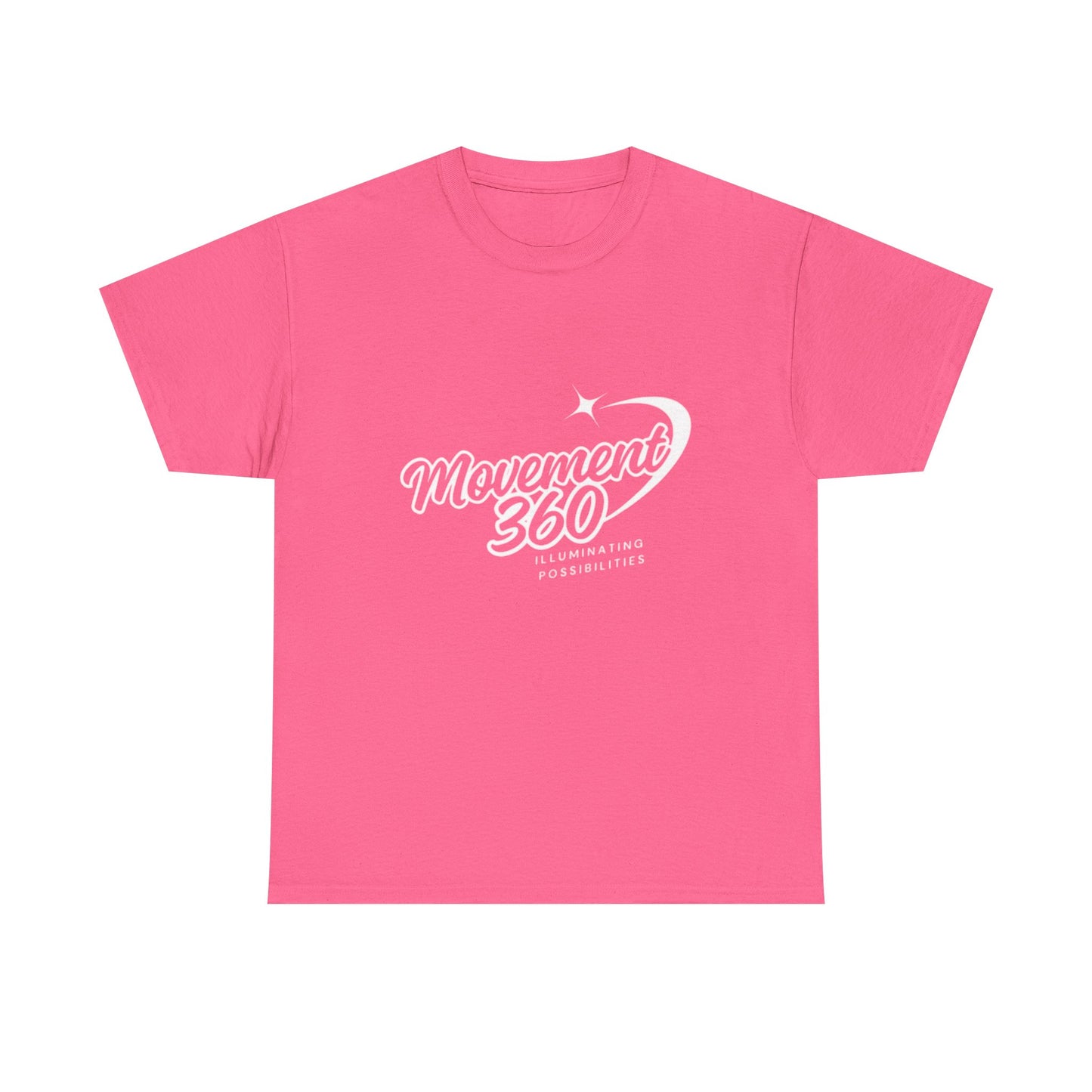 Unisex Heavy Cotton Tee - Movemen 360 Graphic T-Shirt for Trendy Comfort