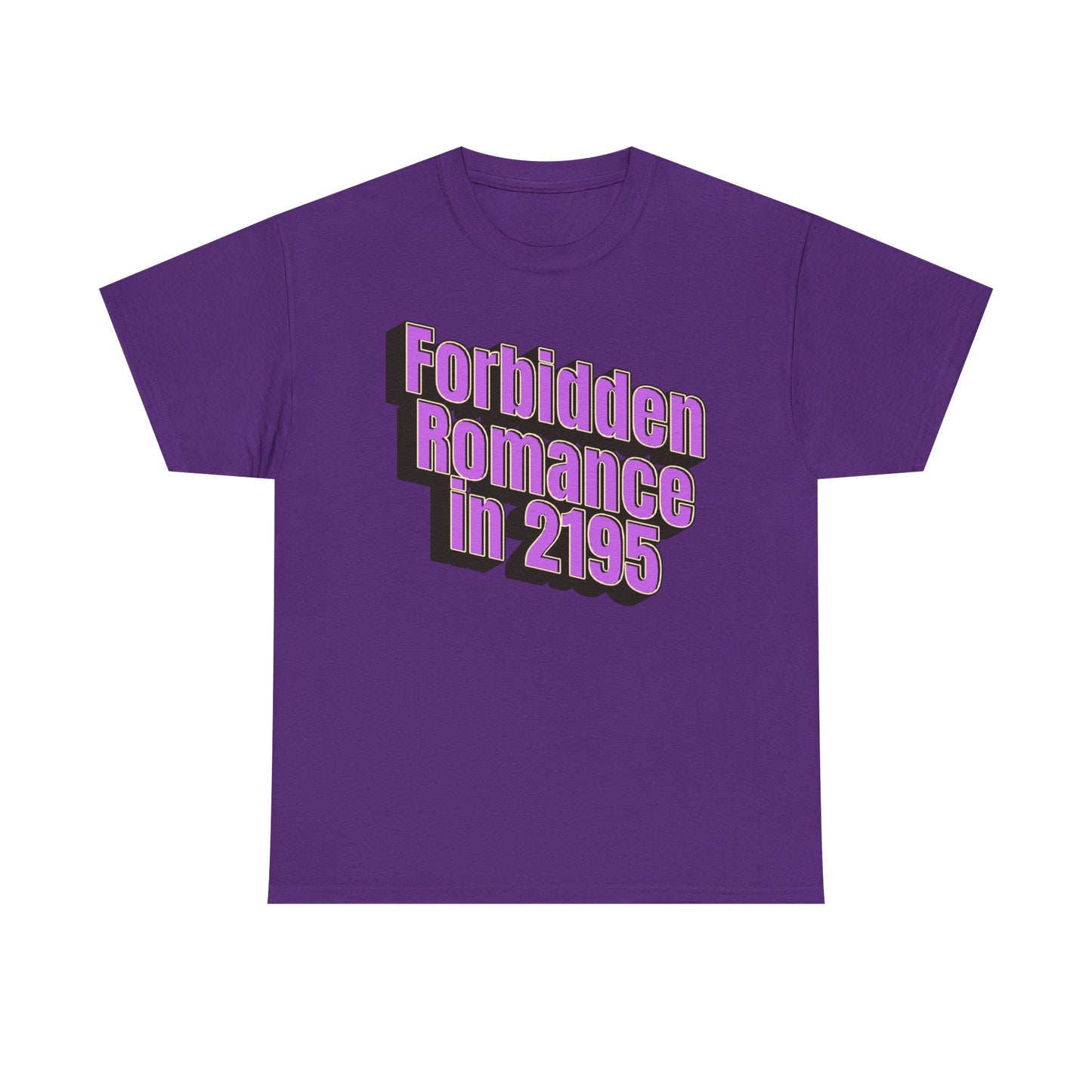Forbidden Romance in 2195 Tee — Retro Futuristic Graphic T-Shirt