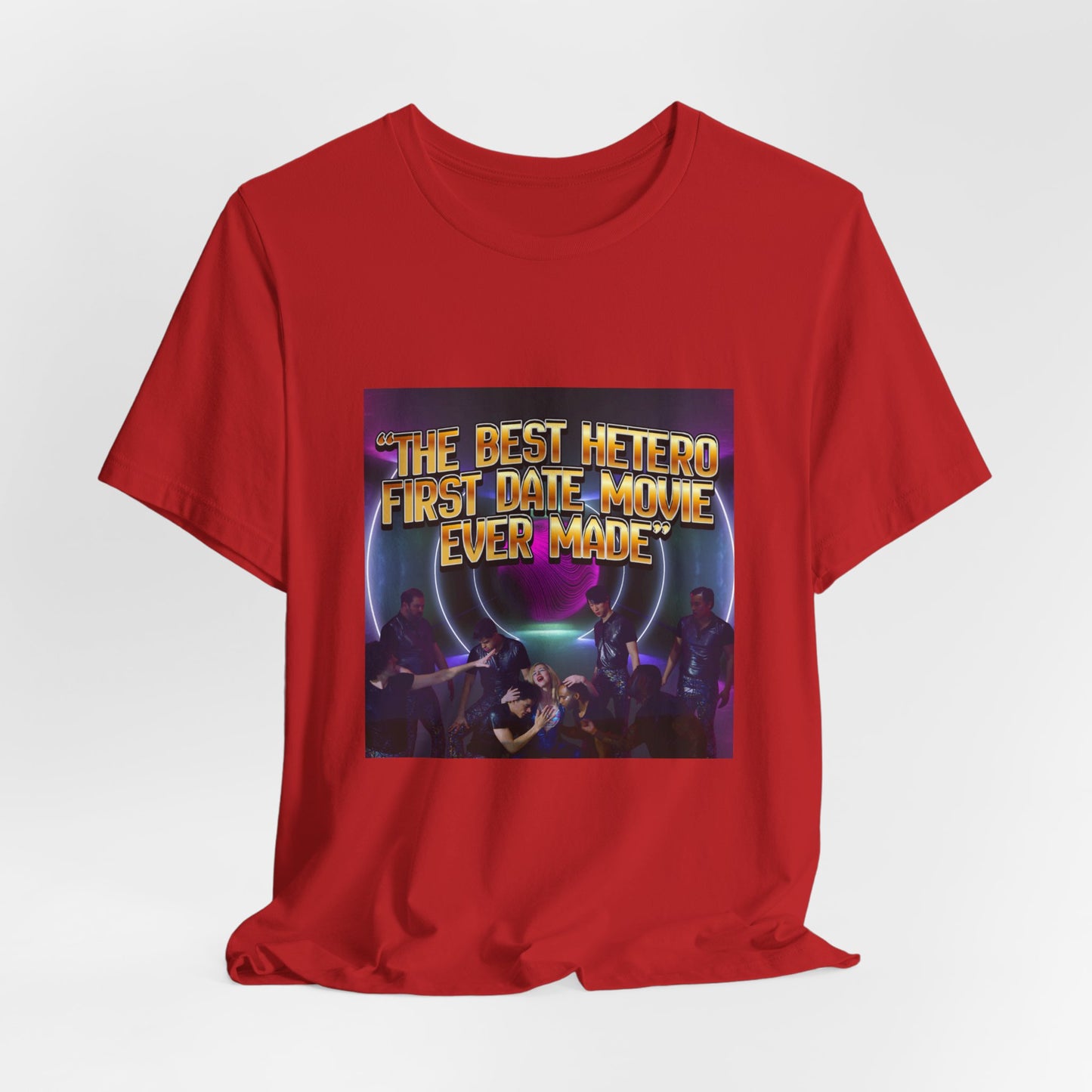 Movie Night Retro Tee — "The Best Hetero First Date Movie Ever Made"