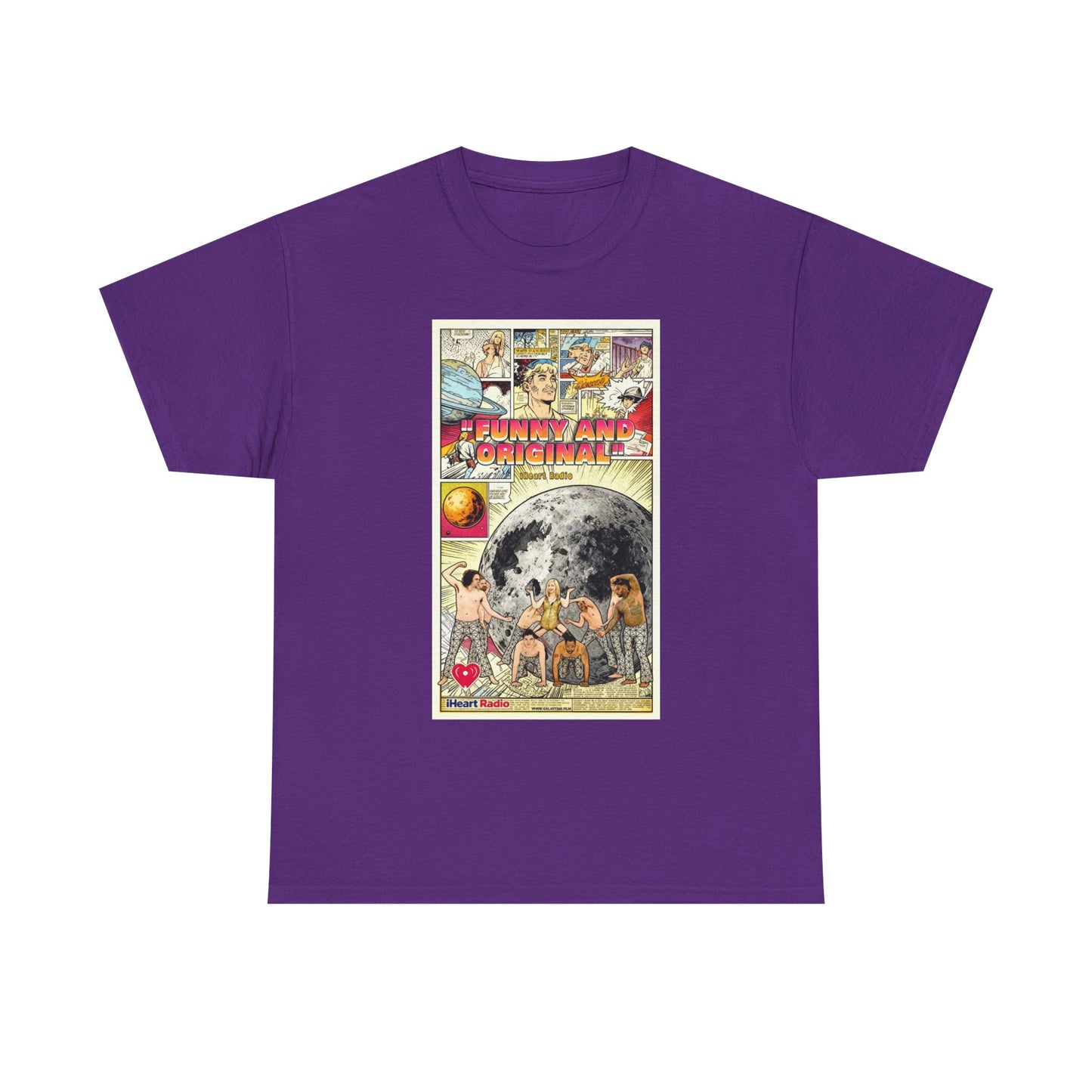 Galaxy 360 Vintage Space Poster Tee — Retro Moon Exploration Graphic T-Shirt