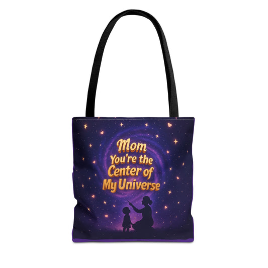 Cosmic Love Tote Bag - "Mom You're the Center of My Universe" - Perfect Gift for Mother's Day