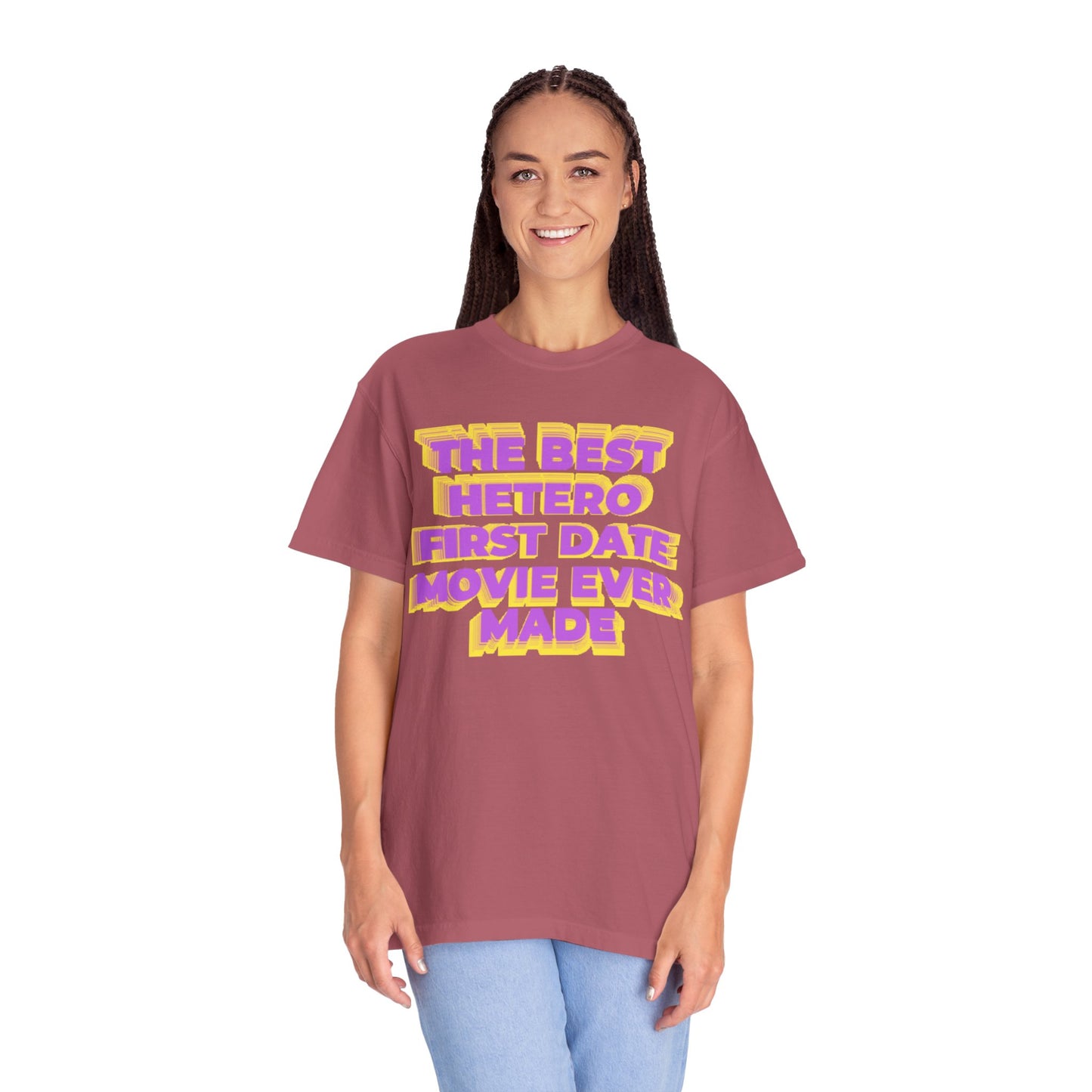 Graphic T-Shirt — "The Best Hetero First Date Movie Ever Made" Retro Bold Tee
