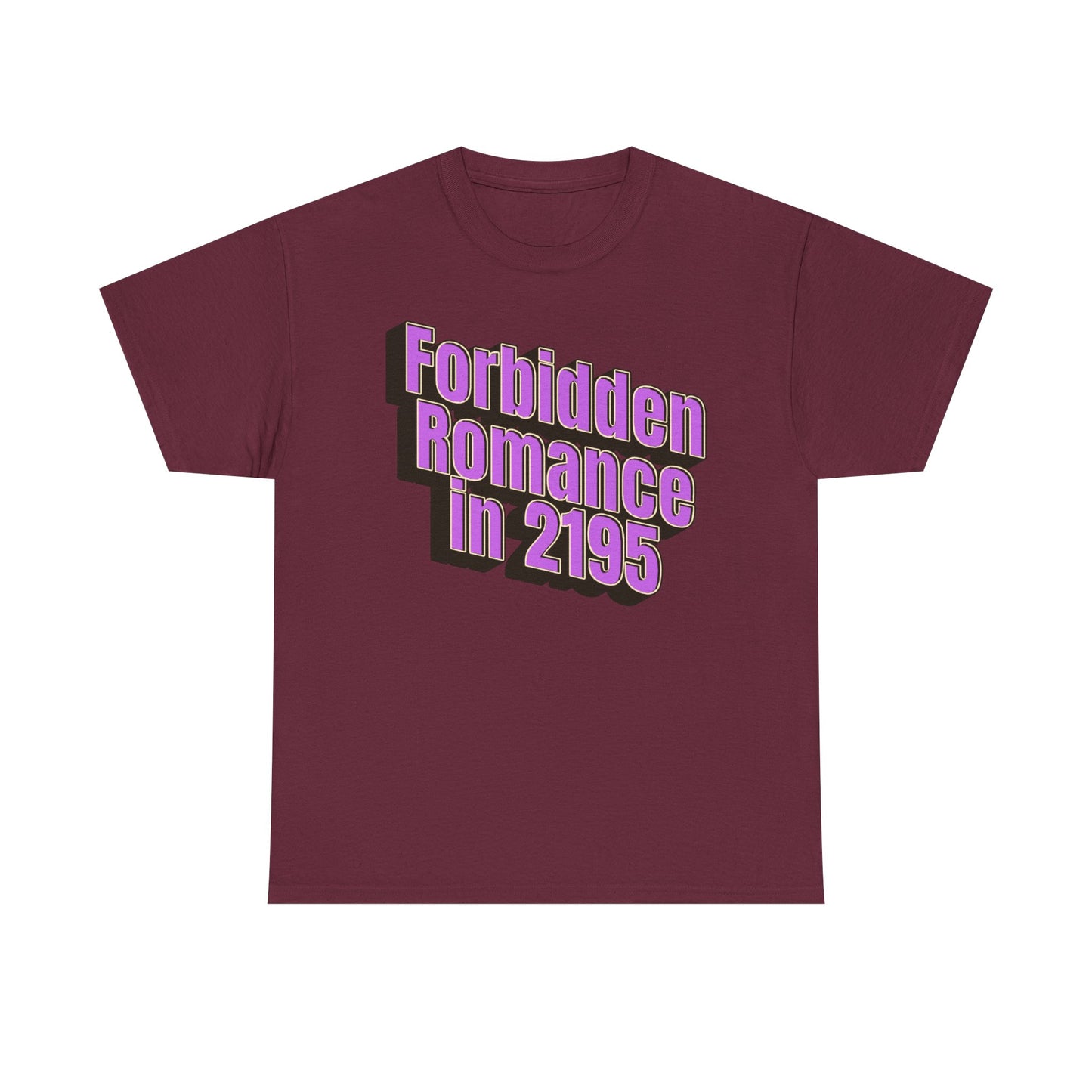 Forbidden Romance in 2195 Tee — Retro Futuristic Graphic T-Shirt