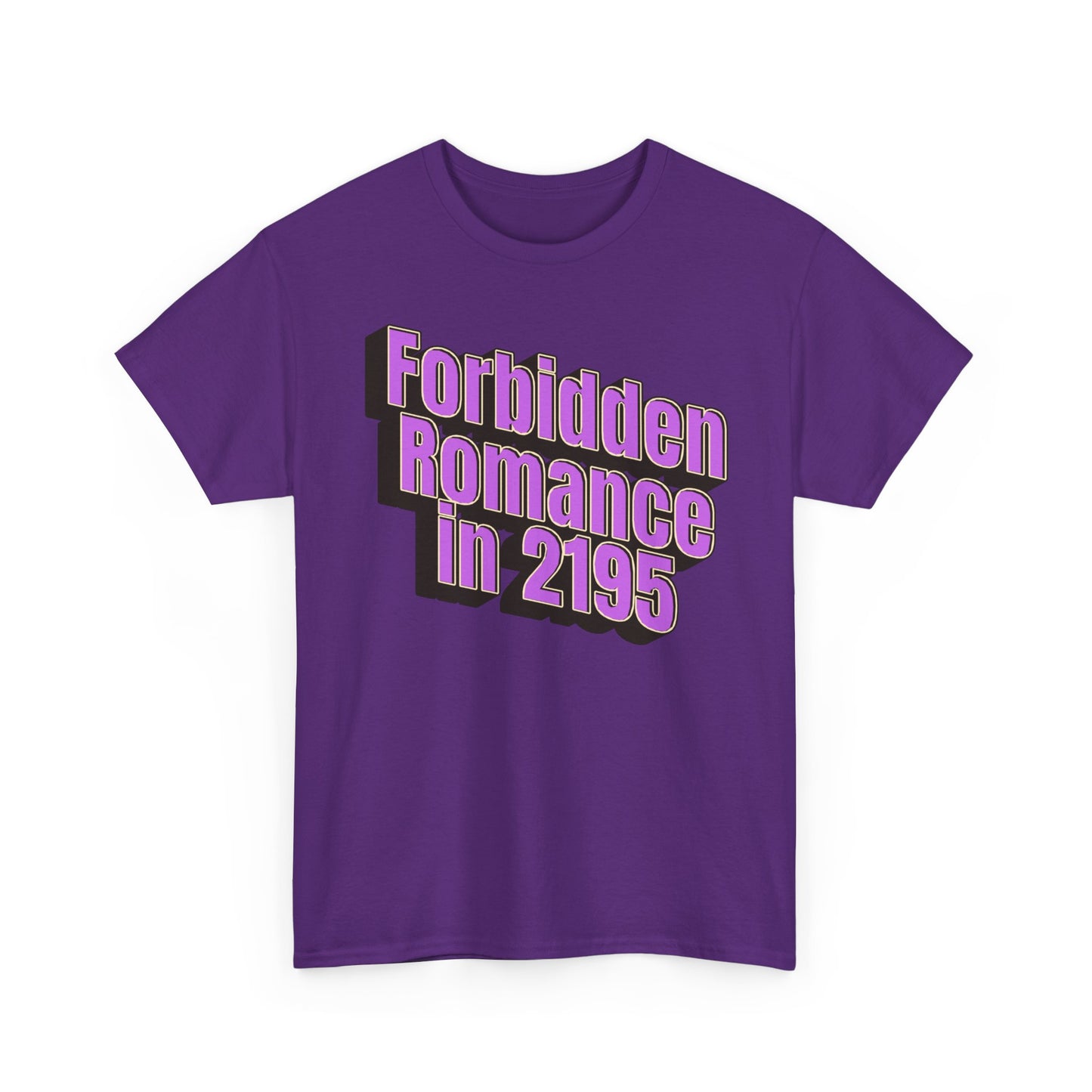 Forbidden Romance in 2195 Tee — Retro Futuristic Graphic T-Shirt