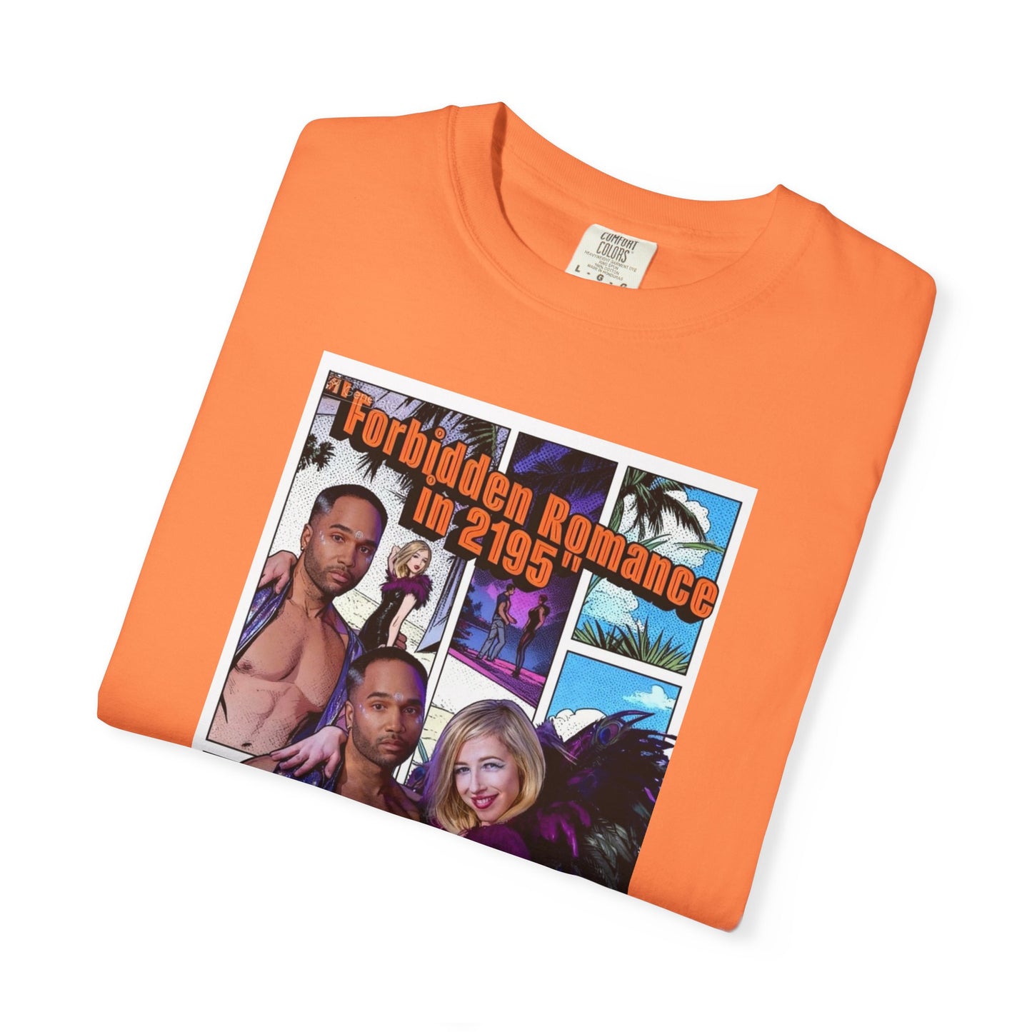 Retro Beach Romance T-Shirt — "Forbidden Romance 02.2195" Graphic Tee