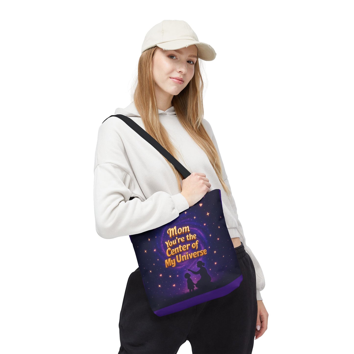 Cosmic Love Tote Bag - "Mom You're the Center of My Universe" - Perfect Gift for Mother's Day