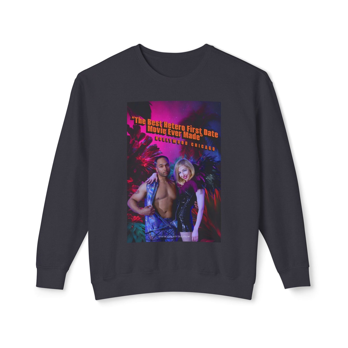 Galaxy 360 Movie Poster Crewneck Sweatshirt — "The Best Horror First Date Movie Ever Made"