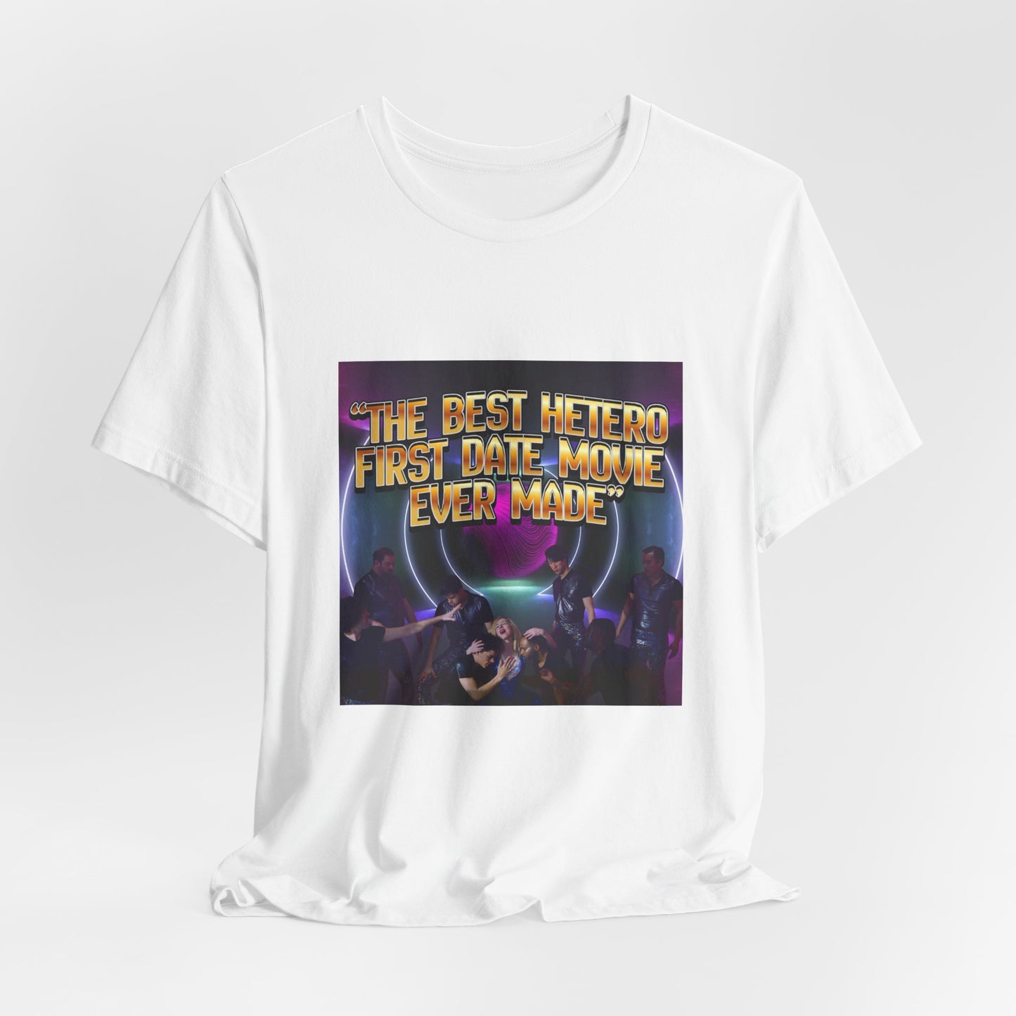 Movie Night Retro Tee — "The Best Hetero First Date Movie Ever Made"