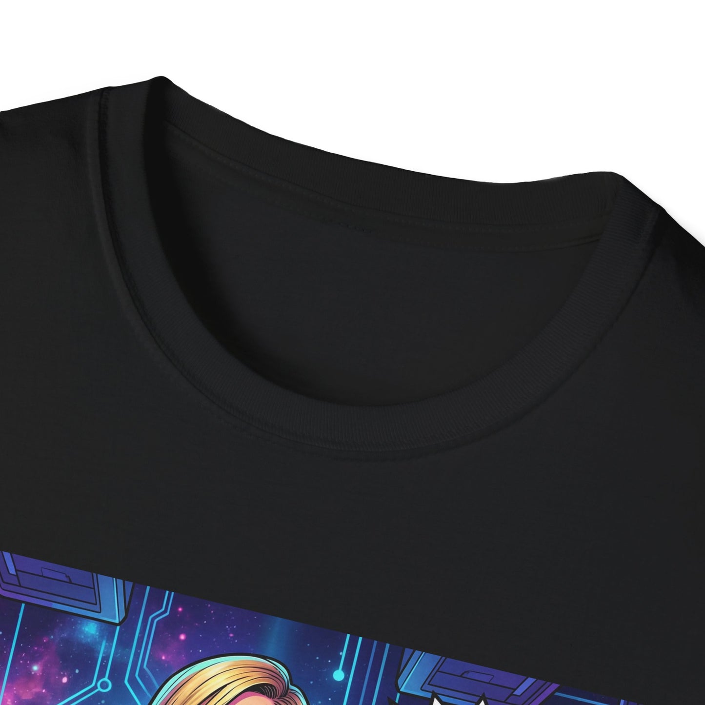 Galaxy 360 Sci‑Fi Pinup T-Shirt — "I Want Quantity, Not Quality" Graphic Tee