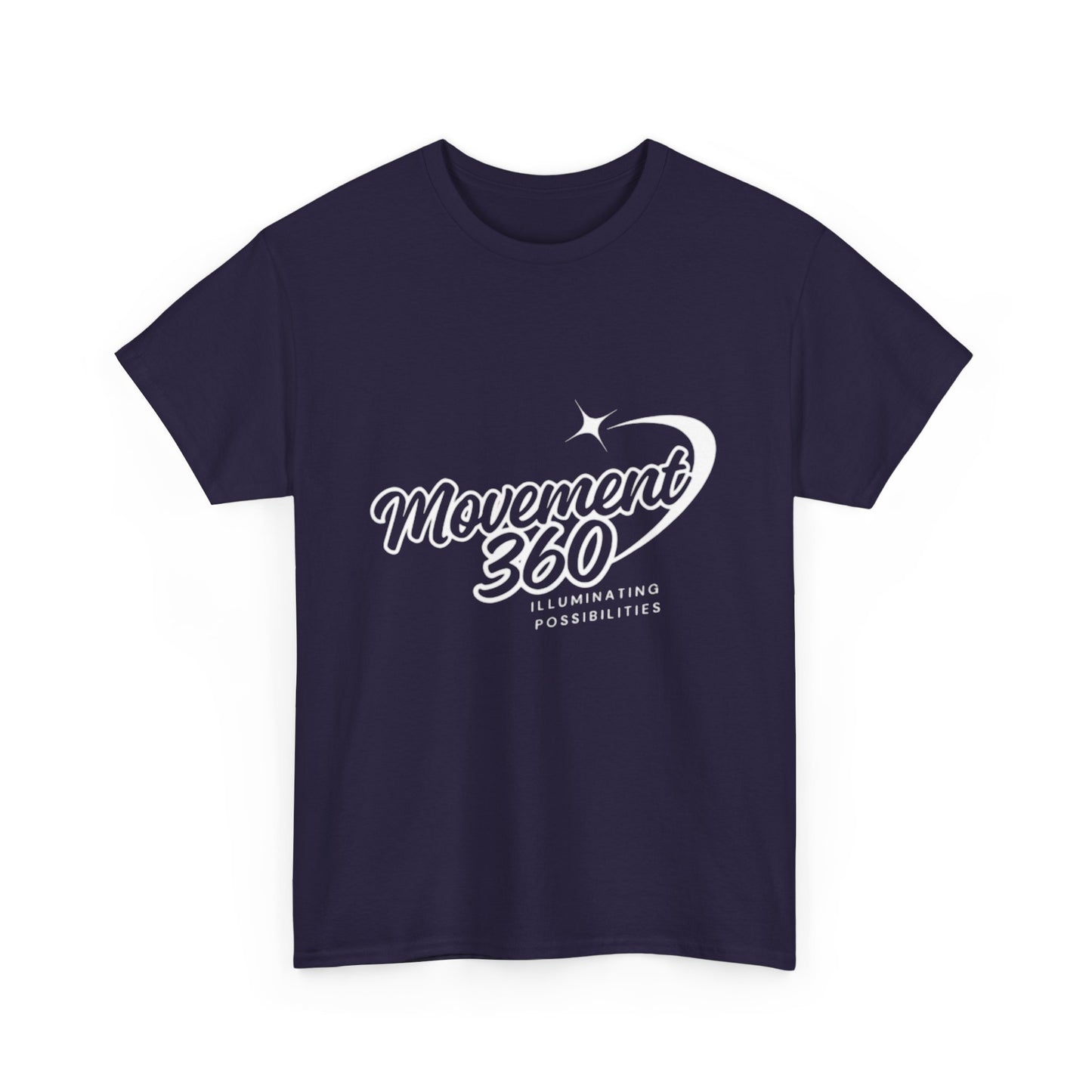 Unisex Heavy Cotton Tee - Movemen 360 Graphic T-Shirt for Trendy Comfort