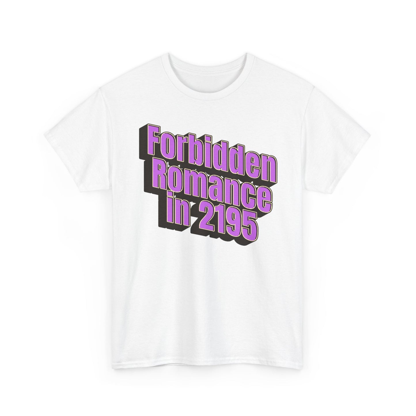Forbidden Romance in 2195 Tee — Retro Futuristic Graphic T-Shirt