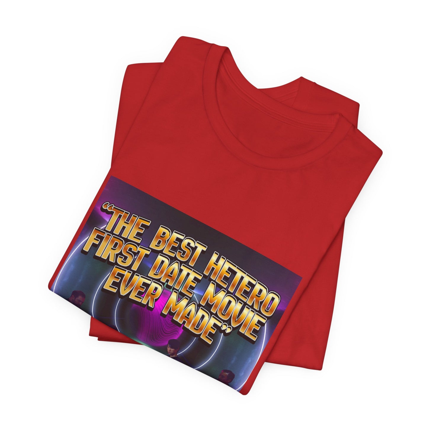 Movie Night Retro Tee — "The Best Hetero First Date Movie Ever Made"