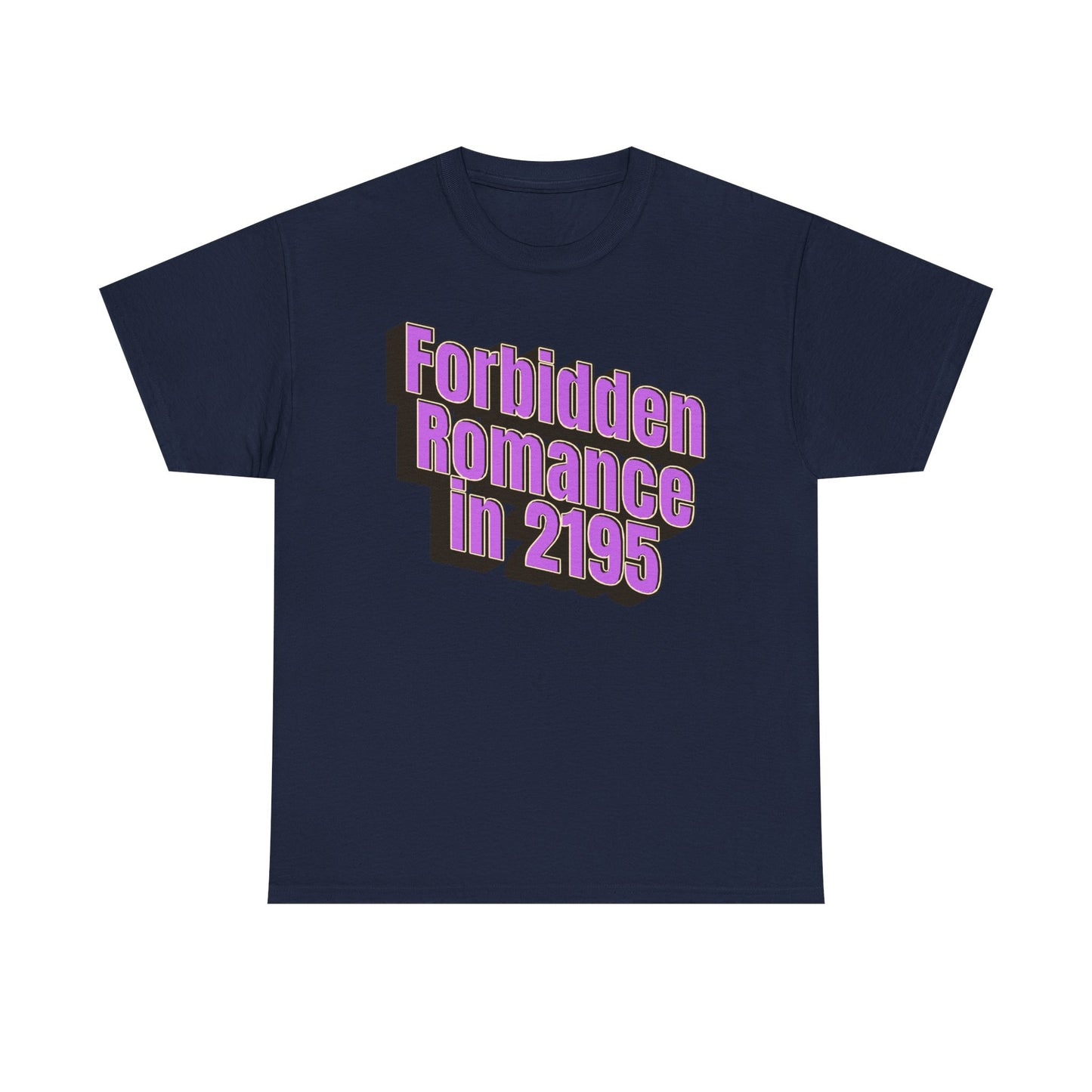 Forbidden Romance in 2195 Tee — Retro Futuristic Graphic T-Shirt