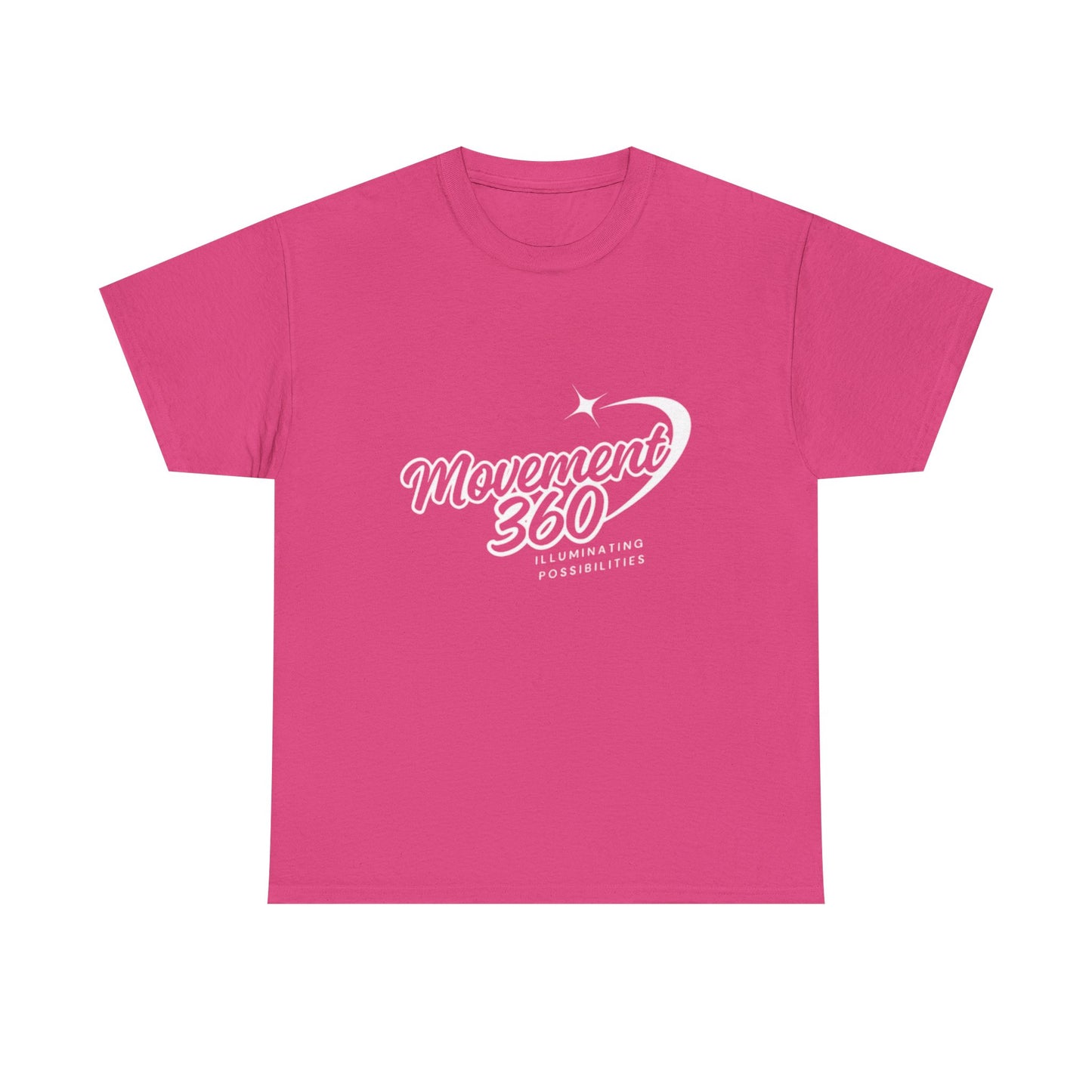 Unisex Heavy Cotton Tee - Movemen 360 Graphic T-Shirt for Trendy Comfort