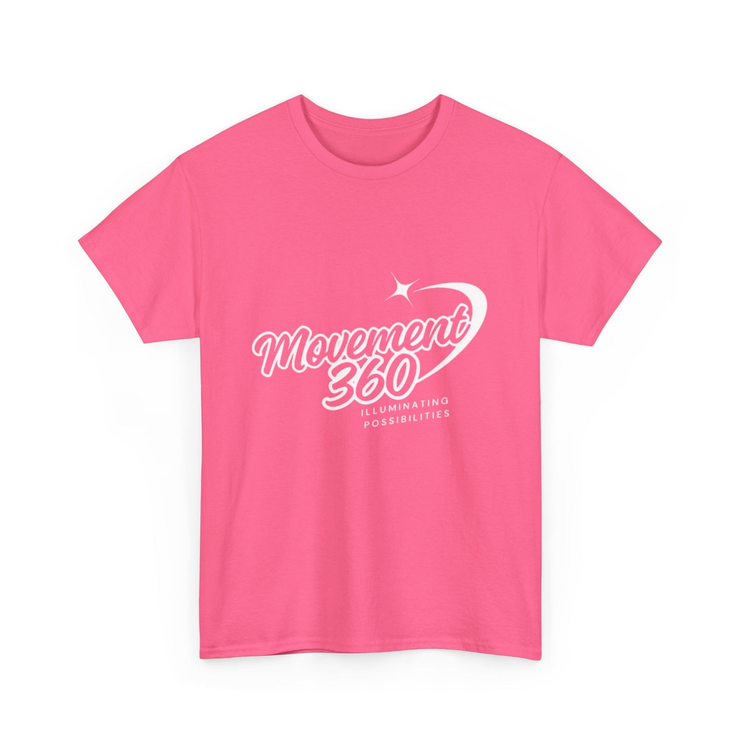Unisex Heavy Cotton Tee - Movemen 360 Graphic T-Shirt for Trendy Comfort