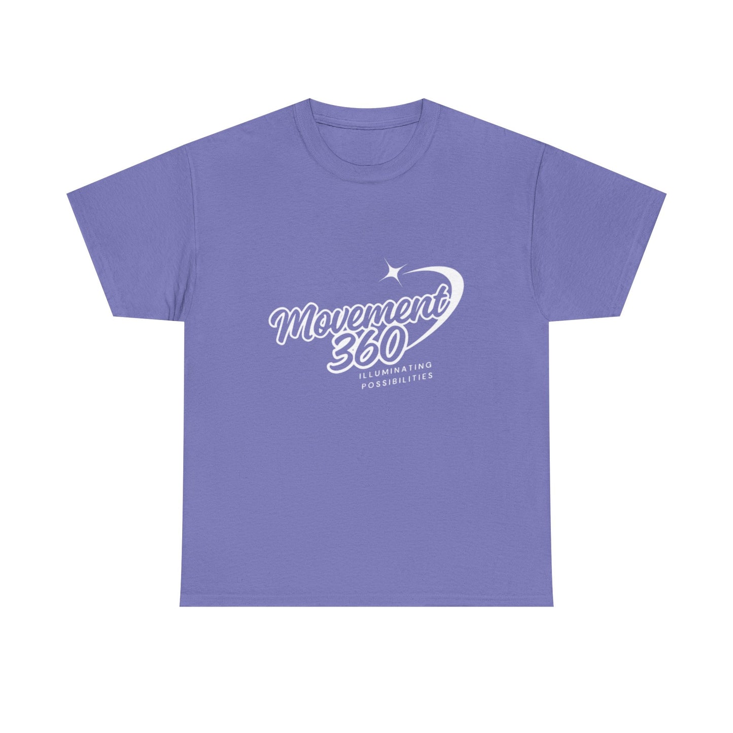 Unisex Heavy Cotton Tee - Movemen 360 Graphic T-Shirt for Trendy Comfort