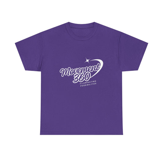 Unisex Heavy Cotton Tee - Movemen 360 Graphic T-Shirt for Trendy Comfort