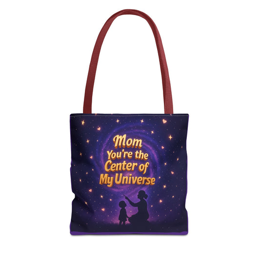 Cosmic Love Tote Bag - "Mom You're the Center of My Universe" - Perfect Gift for Mother's Day