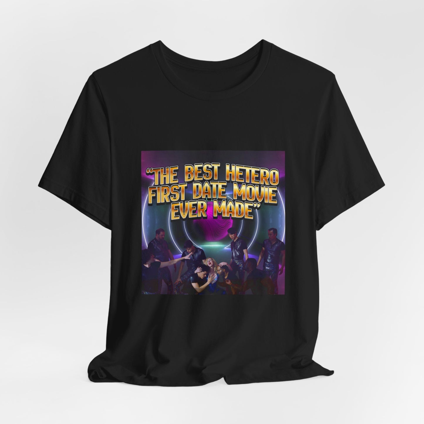 Movie Night Retro Tee — "The Best Hetero First Date Movie Ever Made"