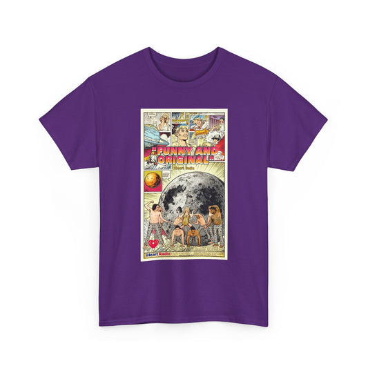 Galaxy 360 Vintage Space Poster Tee — Retro Moon Exploration Graphic T-Shirt