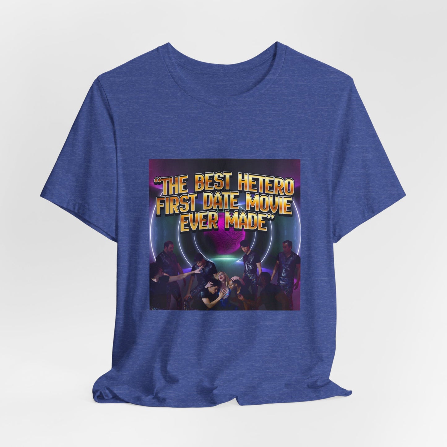 Movie Night Retro Tee — "The Best Hetero First Date Movie Ever Made"