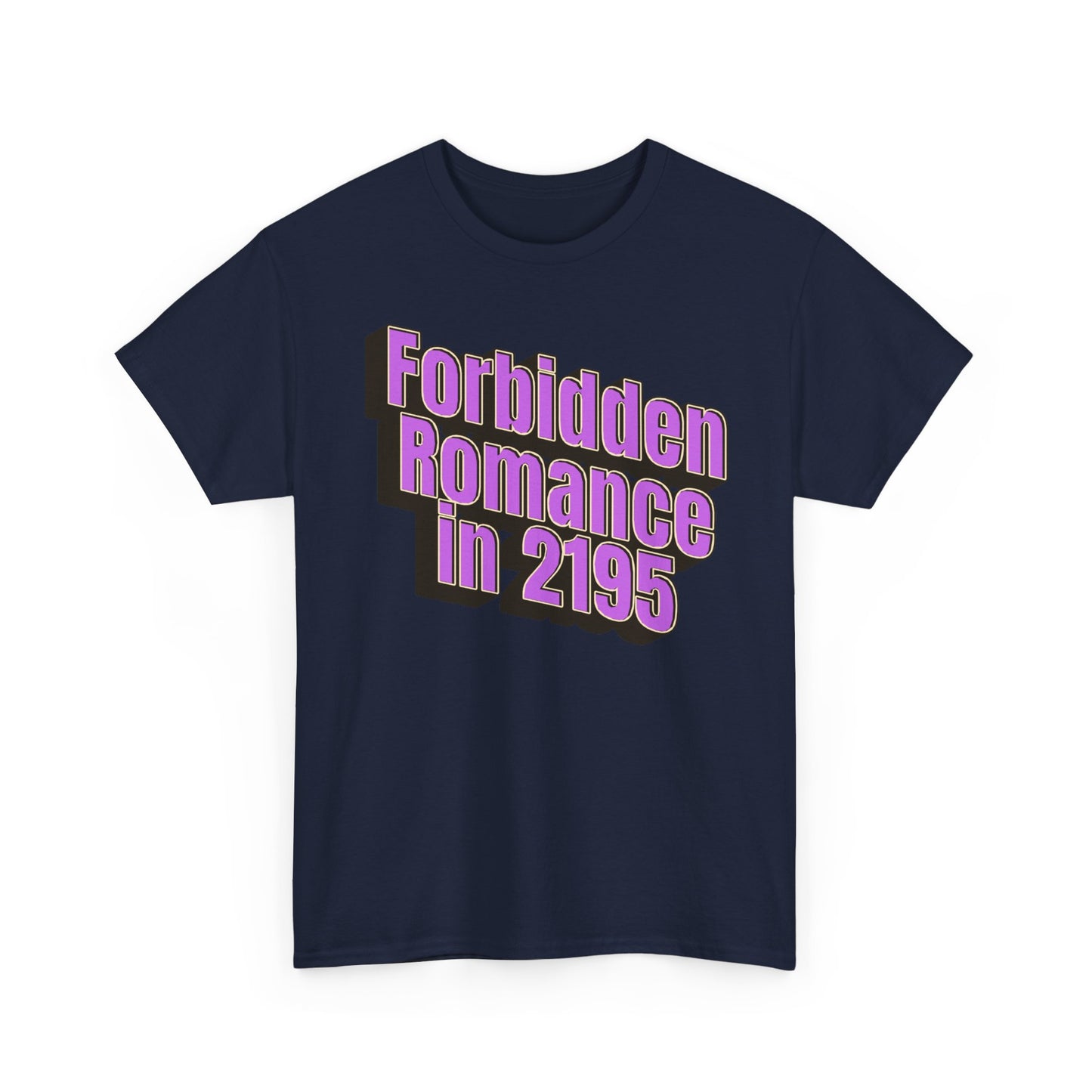 Forbidden Romance in 2195 Tee — Retro Futuristic Graphic T-Shirt