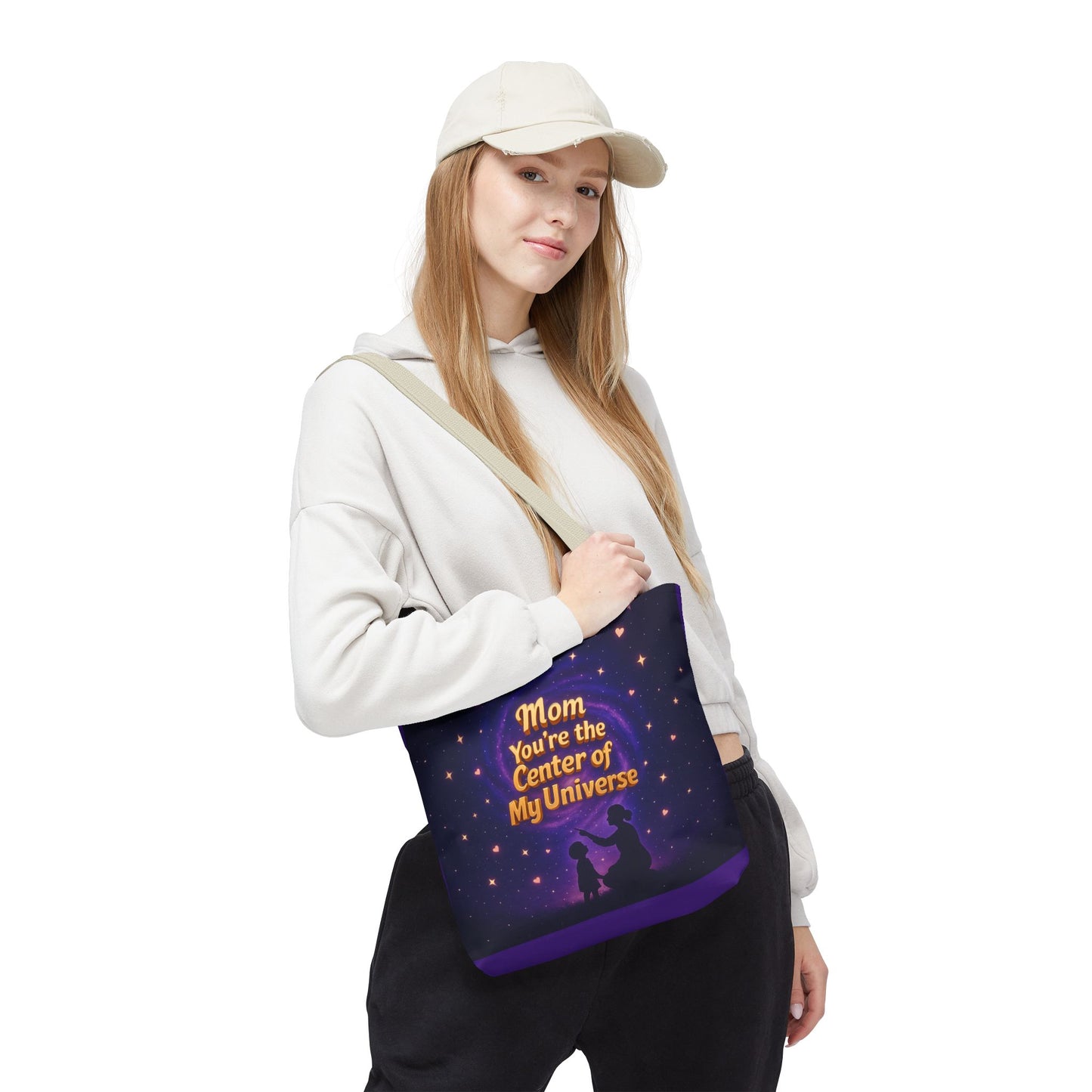 Cosmic Love Tote Bag - "Mom You're the Center of My Universe" - Perfect Gift for Mother's Day
