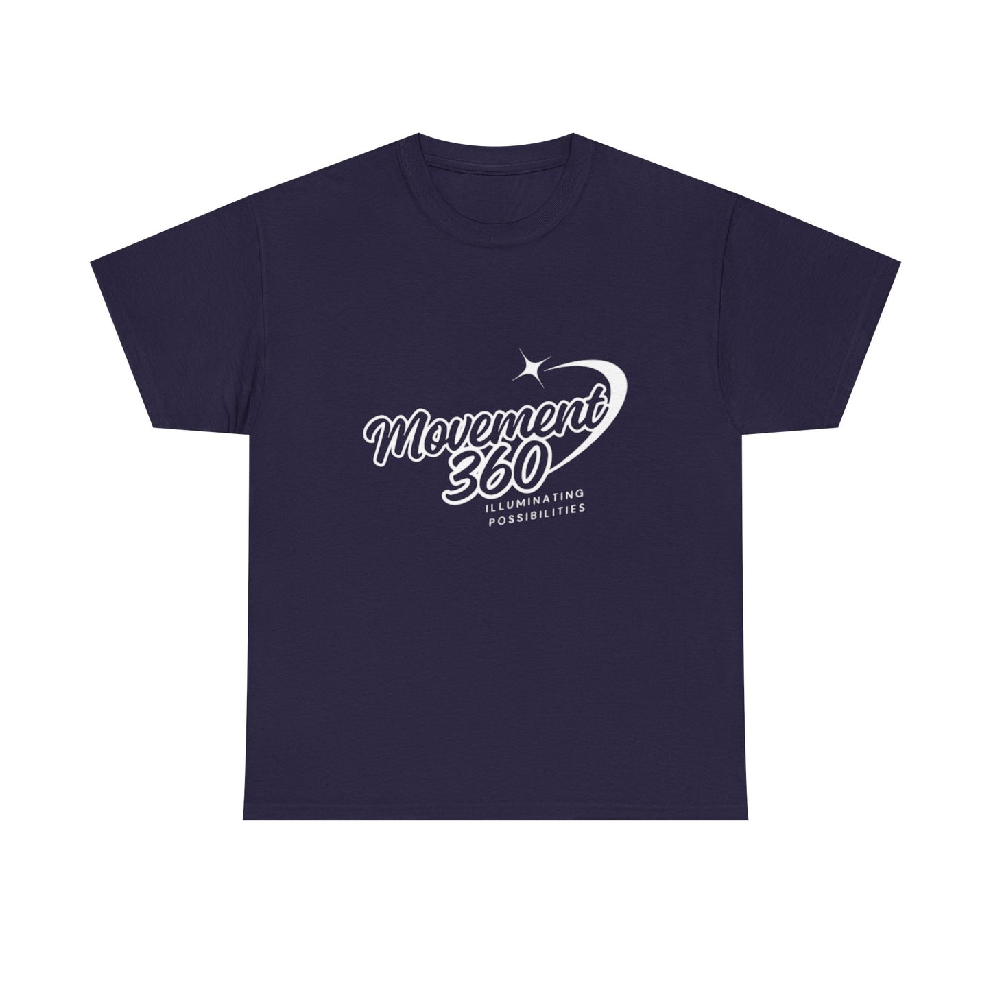Unisex Heavy Cotton Tee - Movemen 360 Graphic T-Shirt for Trendy Comfort