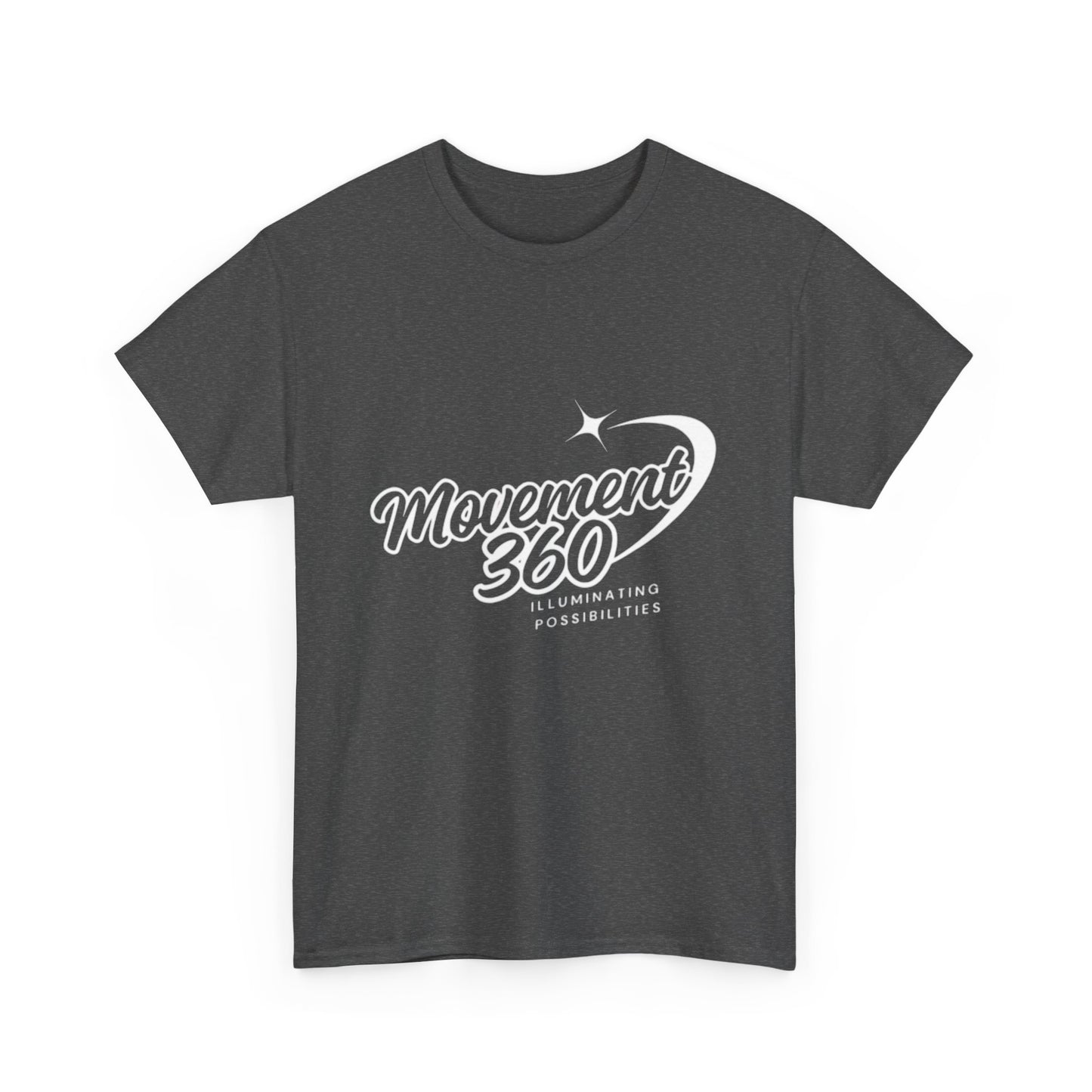 Unisex Heavy Cotton Tee - Movemen 360 Graphic T-Shirt for Trendy Comfort