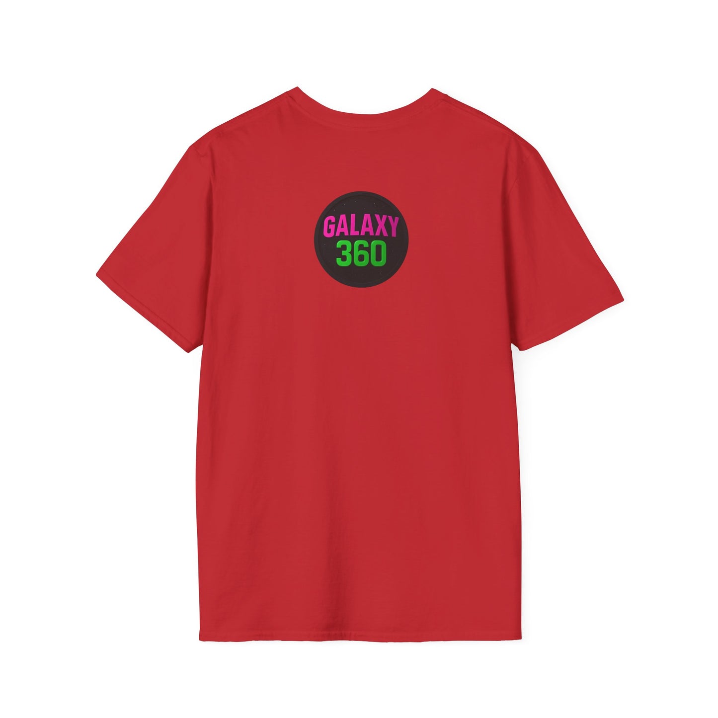 Galaxy 360 Pop Band Graphic T-Shirt — Retro Neon Concert Tee