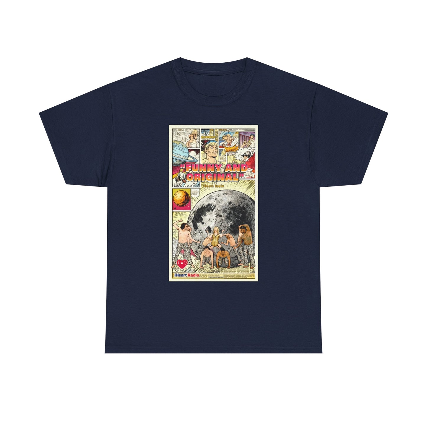 Galaxy 360 Vintage Space Poster Tee — Retro Moon Exploration Graphic T-Shirt